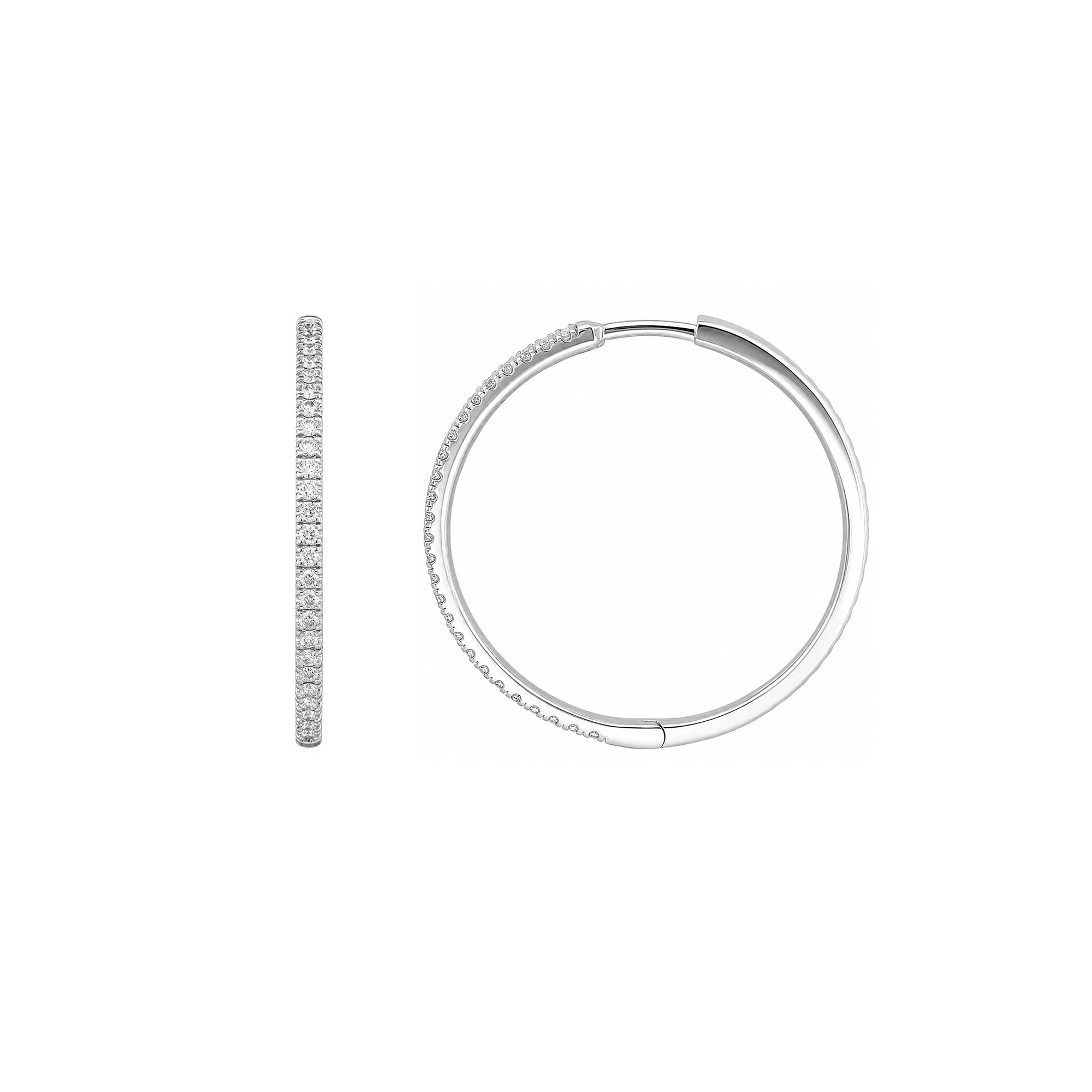 0,90 Karat Pırlanta Halka Küpe, F Renk SI - Venta Jewelry