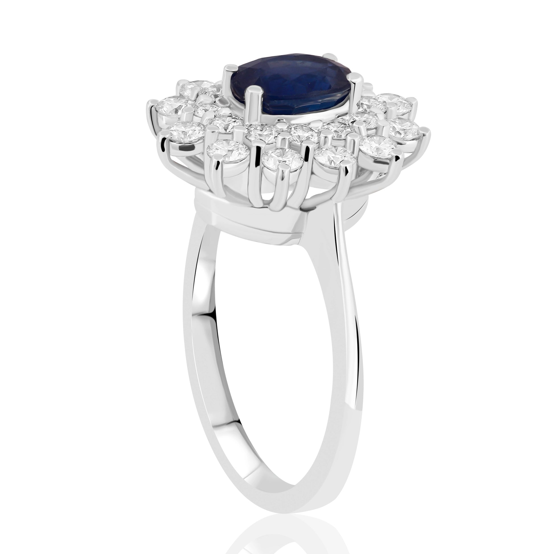 2,31 Karat Pırlantalı Safir Yüzük