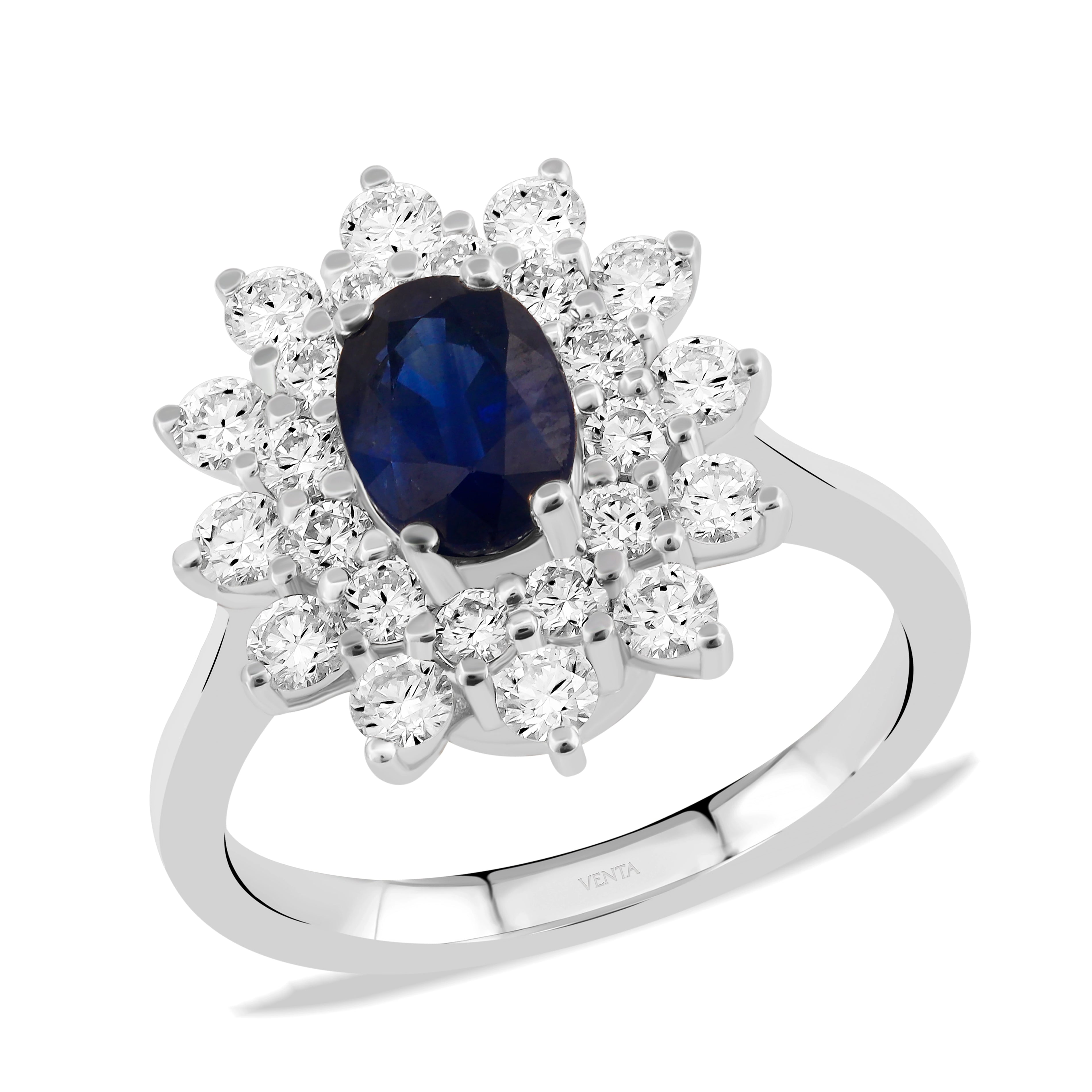 2,31 Karat Pırlantalı Safir Yüzük