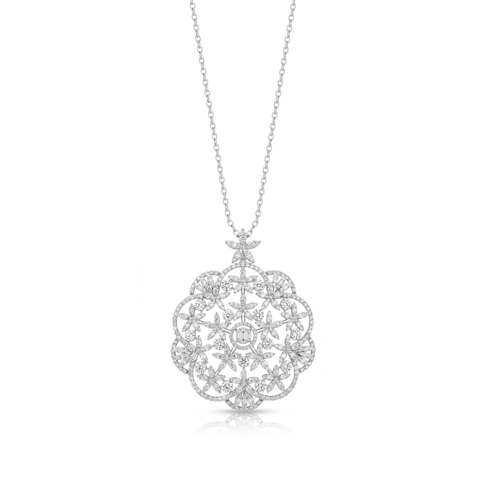 3,81 Karat F Renk Tasarım Pırlanta Kolye - Venta Jewelry
