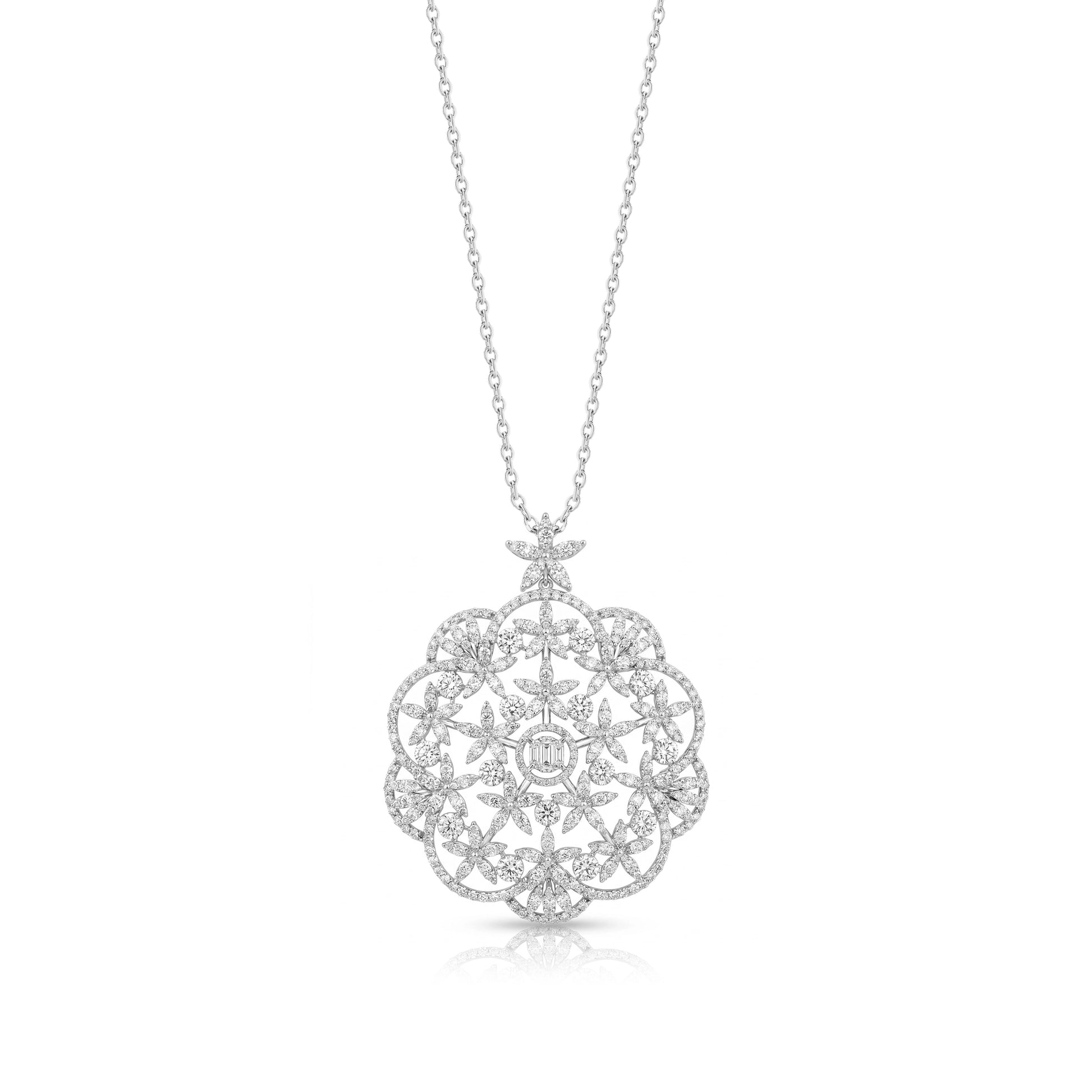 3,81 Karat F Renk Tasarım Pırlanta Kolye - Venta Jewelry