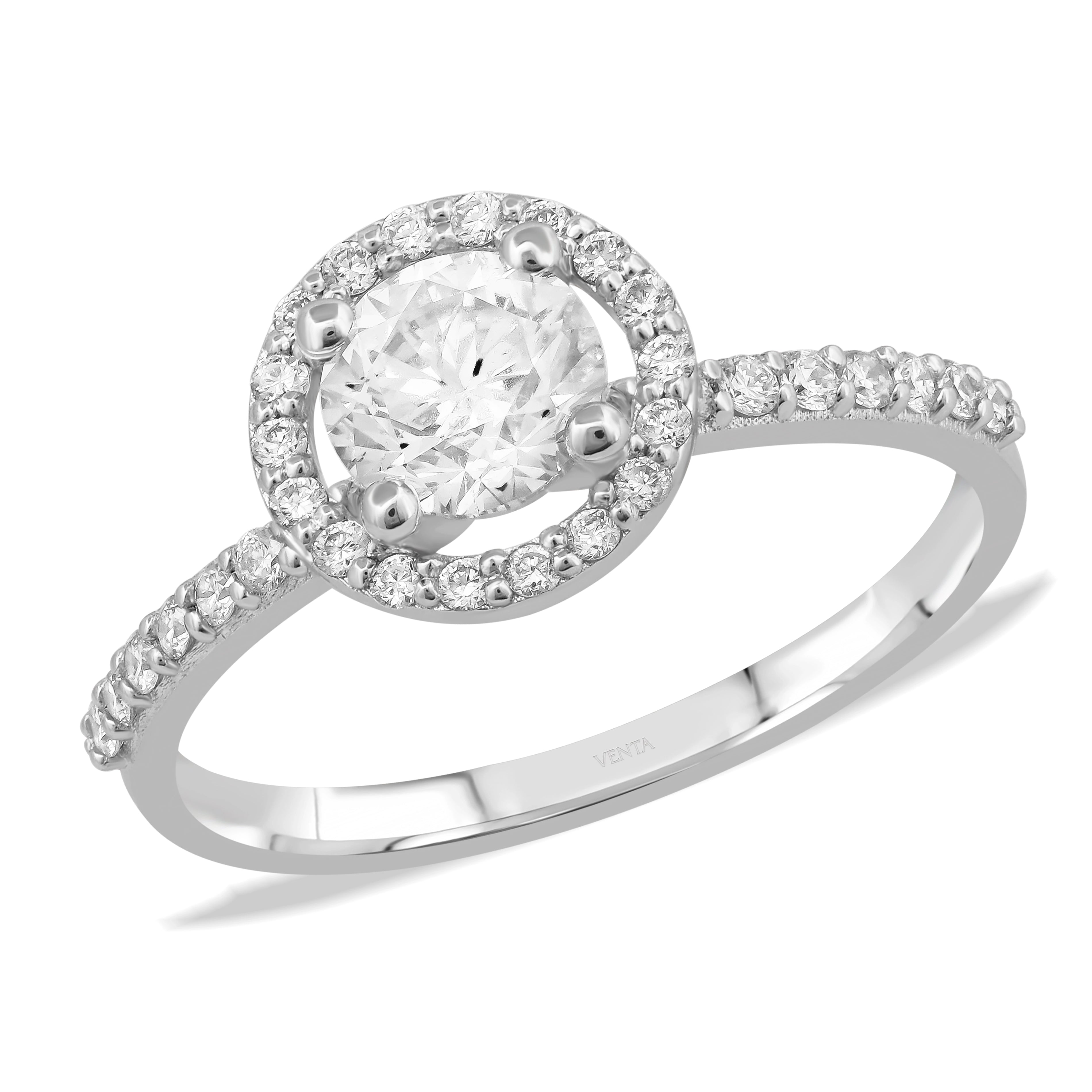 0,85 Karat F Renk Tasarım Tektaş Pırlanta Yüzük - Venta Jewelry