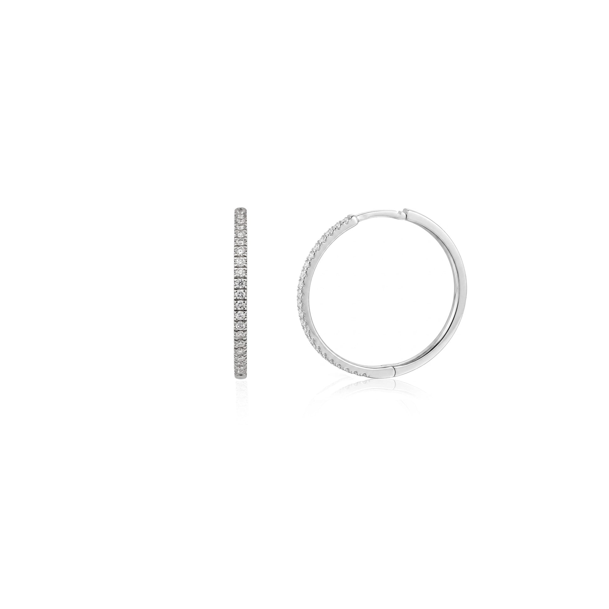 0,65 Karat F Renk Pırlanta Halka Küpe, F Renk SI - Venta Jewelry

