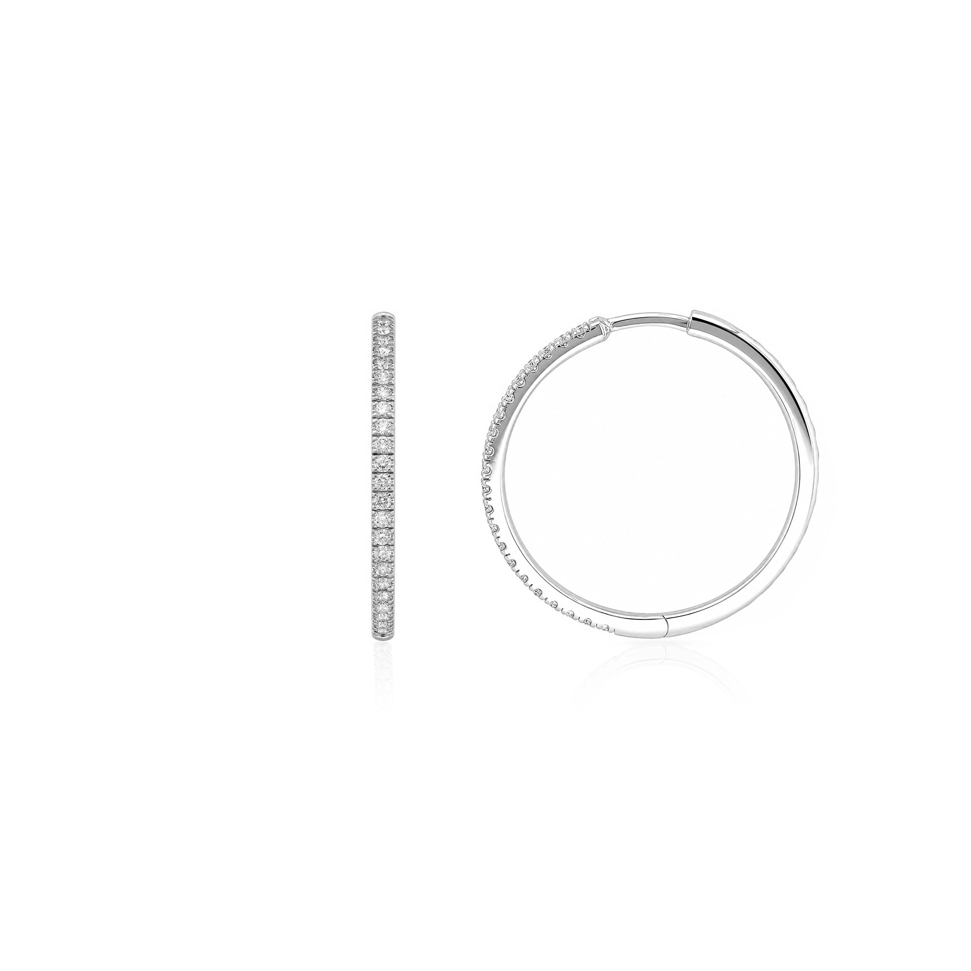 0,80 Karat Pırlanta Halka Küpe, F Renk SI - Venta Jewelry