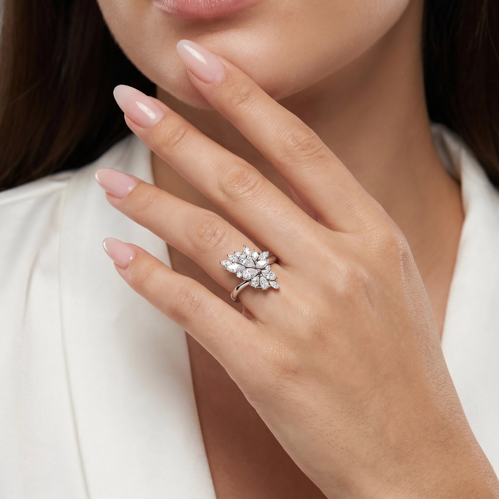 1,48 Karat F Renk Tasarım Pırlanta Yüzük - Venta Jewelry