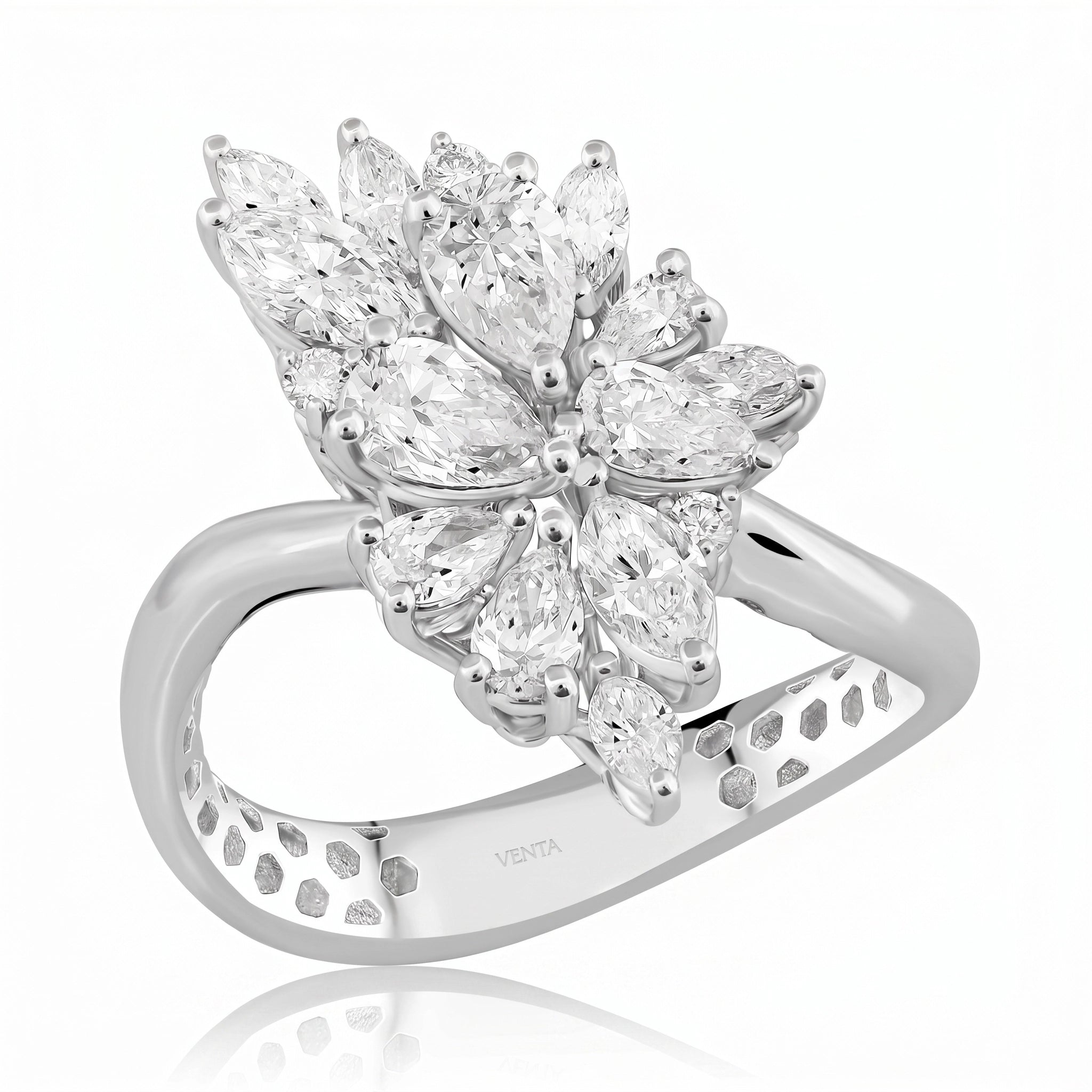 1,48 Karat F Renk Tasarım Pırlanta Yüzük - Venta Jewelry