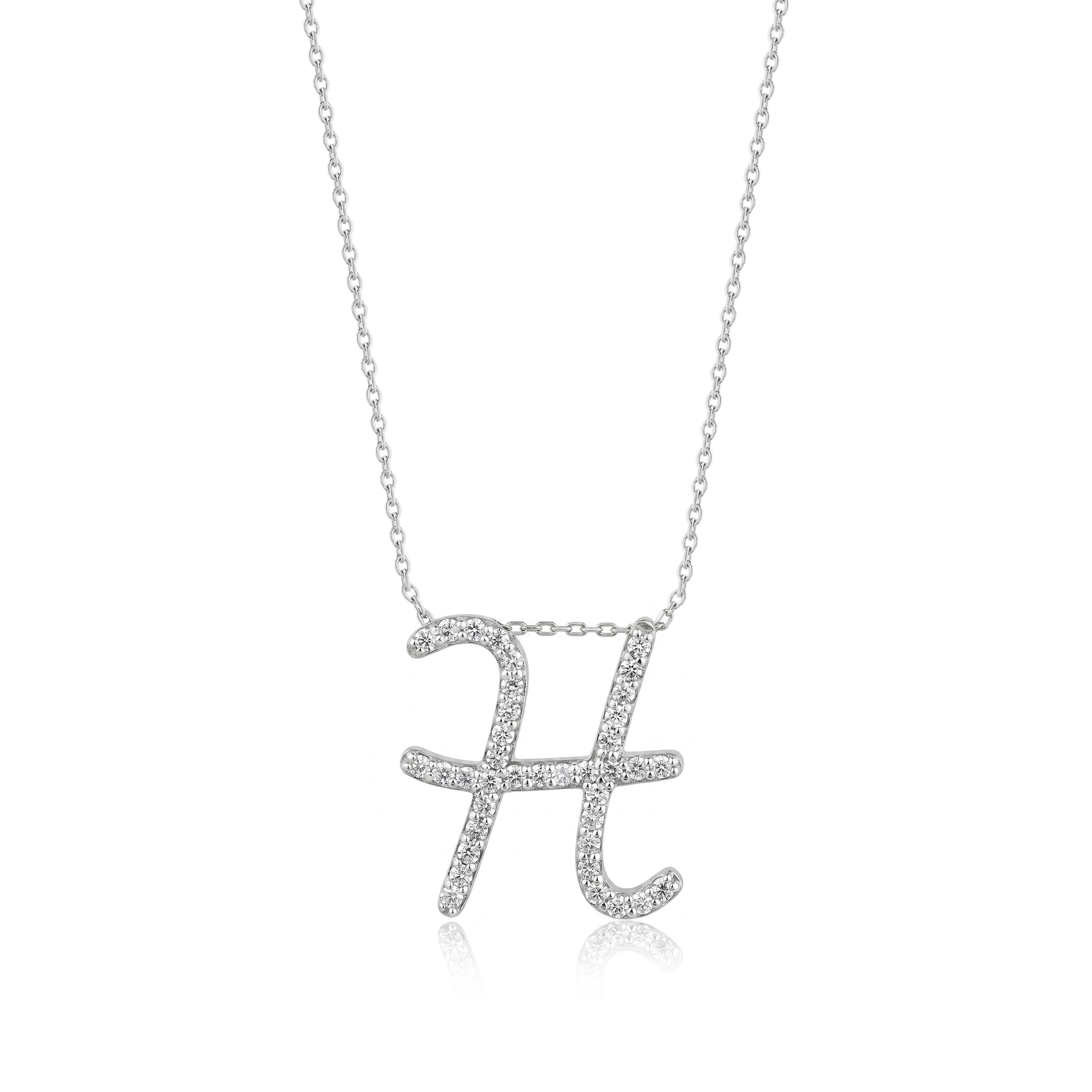 0.19 Carat Diamond Letter Necklace "M"