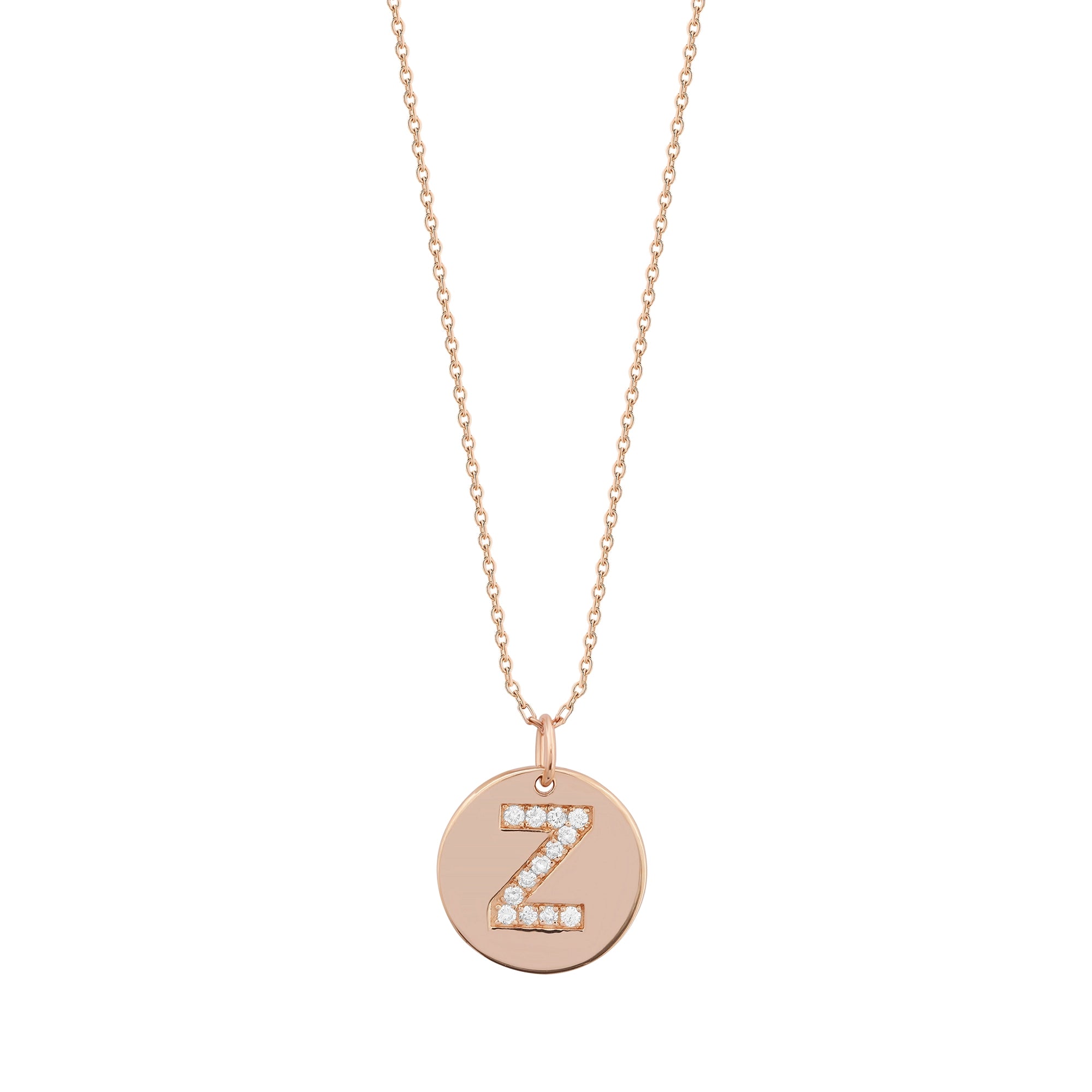 0,08 Karat F Renk Pırlantalı Harfli Kolye "Z"