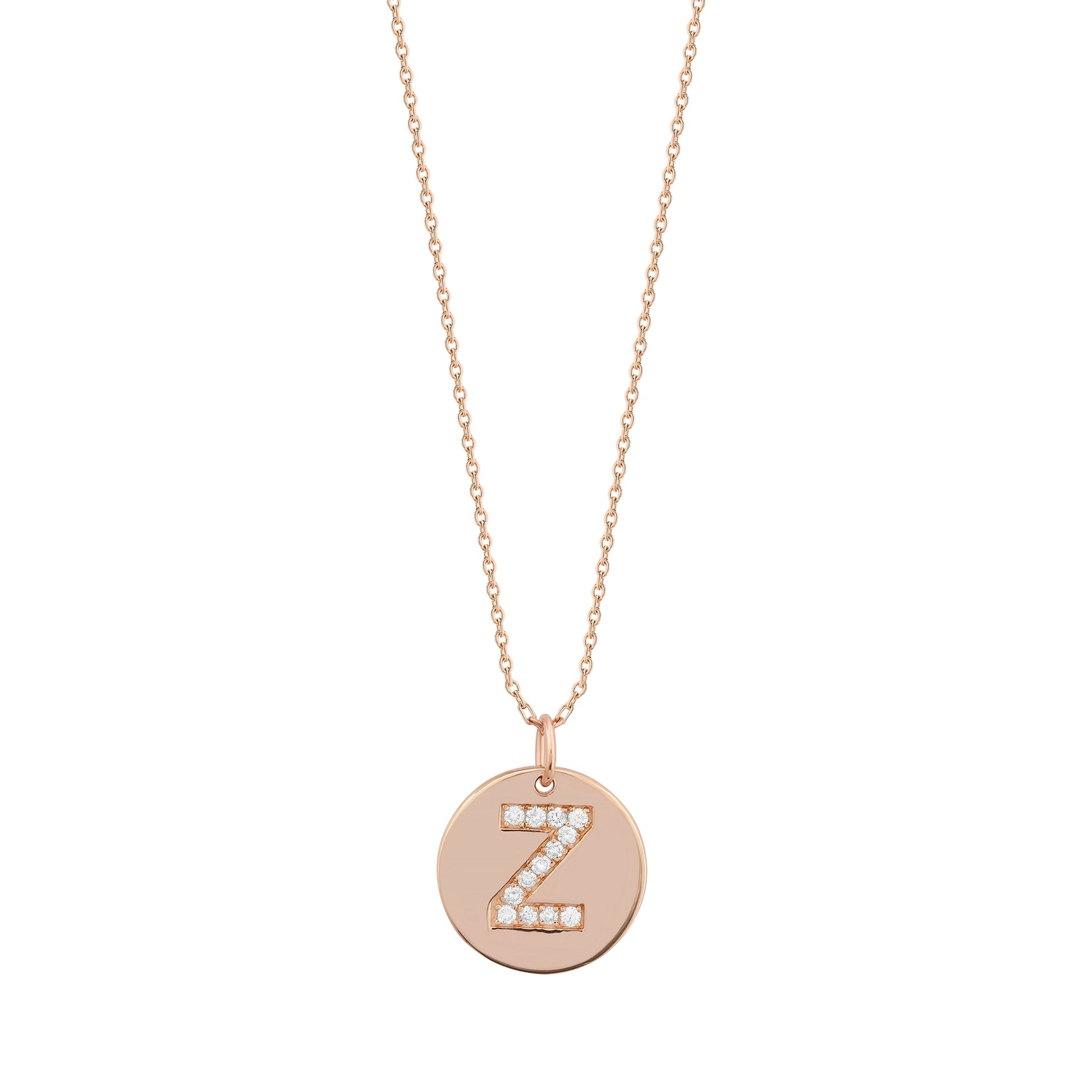0,08 Karat F Renk Pırlantalı Harfli Kolye "Z"