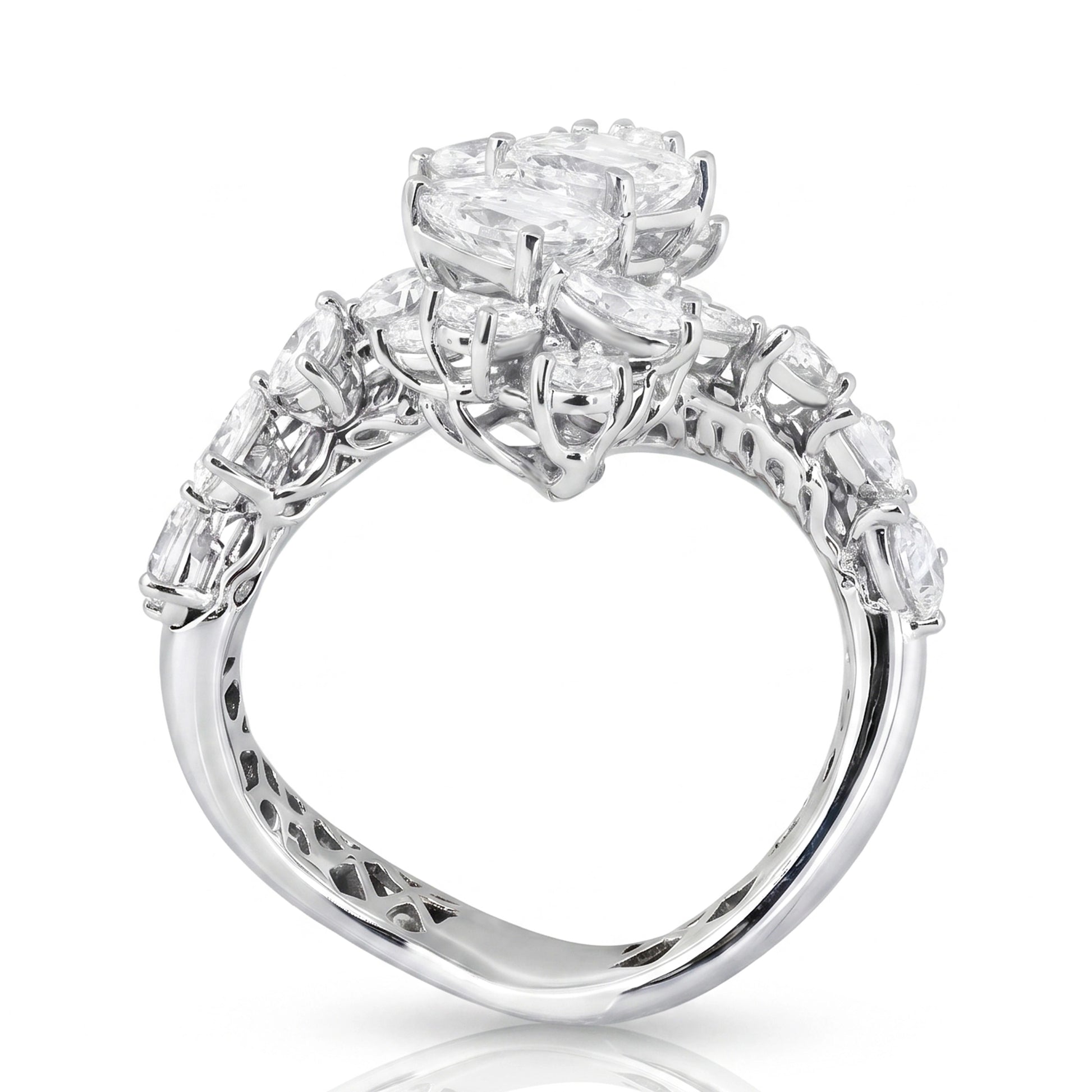3,05 Karat Tasarım Pırlanta Yüzük, F Renk SI - Venta Jewelry
