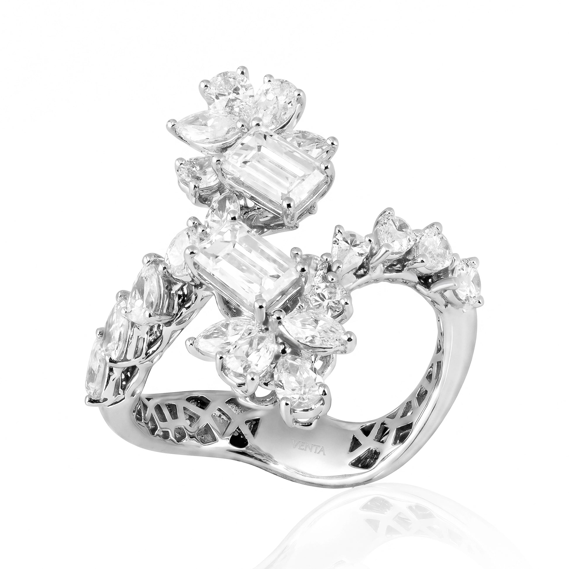 3,05 Karat Tasarım Pırlanta Yüzük, F Renk SI - Venta Jewelry
