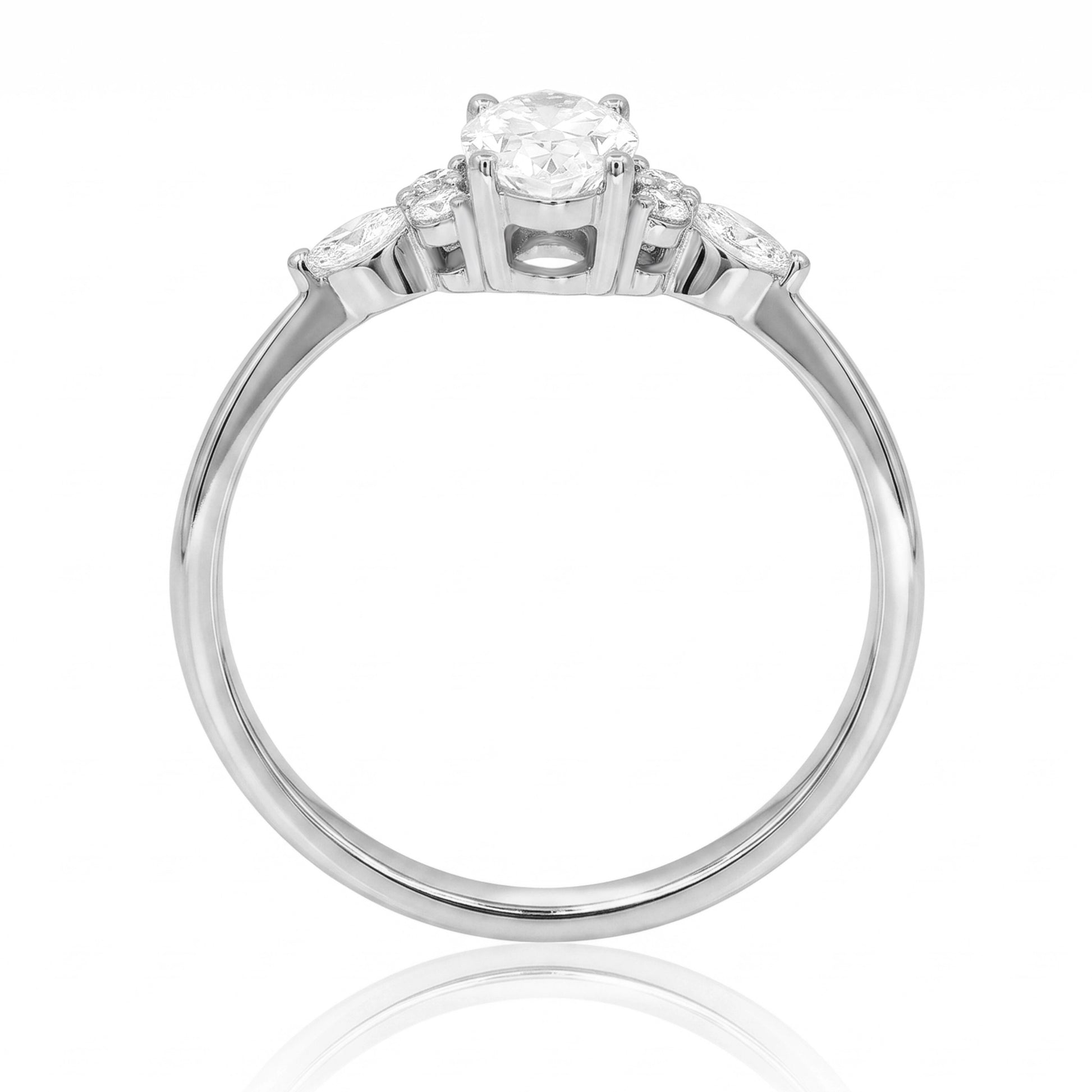 0,64 Karat Tasarım Tektaş Pırlanta Yüzük, F Renk SI - Venta Jewelry
