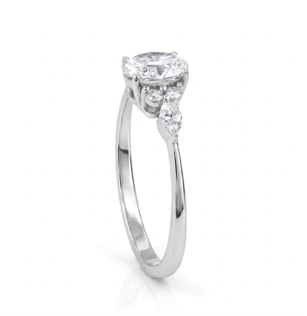 0,90 Karat Tasarım Tektaş Pırlanta Yüzük, F Renk SI - Venta Jewelry
