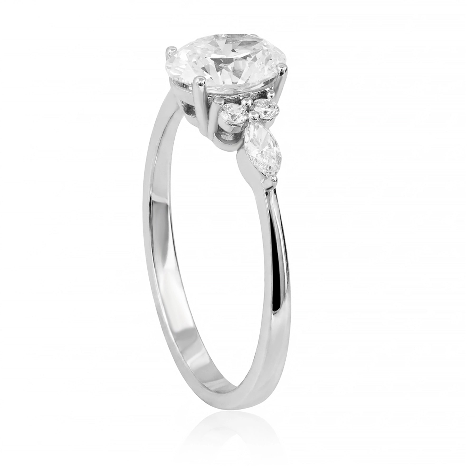 1,23 Karat Tasarım Tektaş Pırlanta Yüzük, F Renk SI - Venta Jewelry