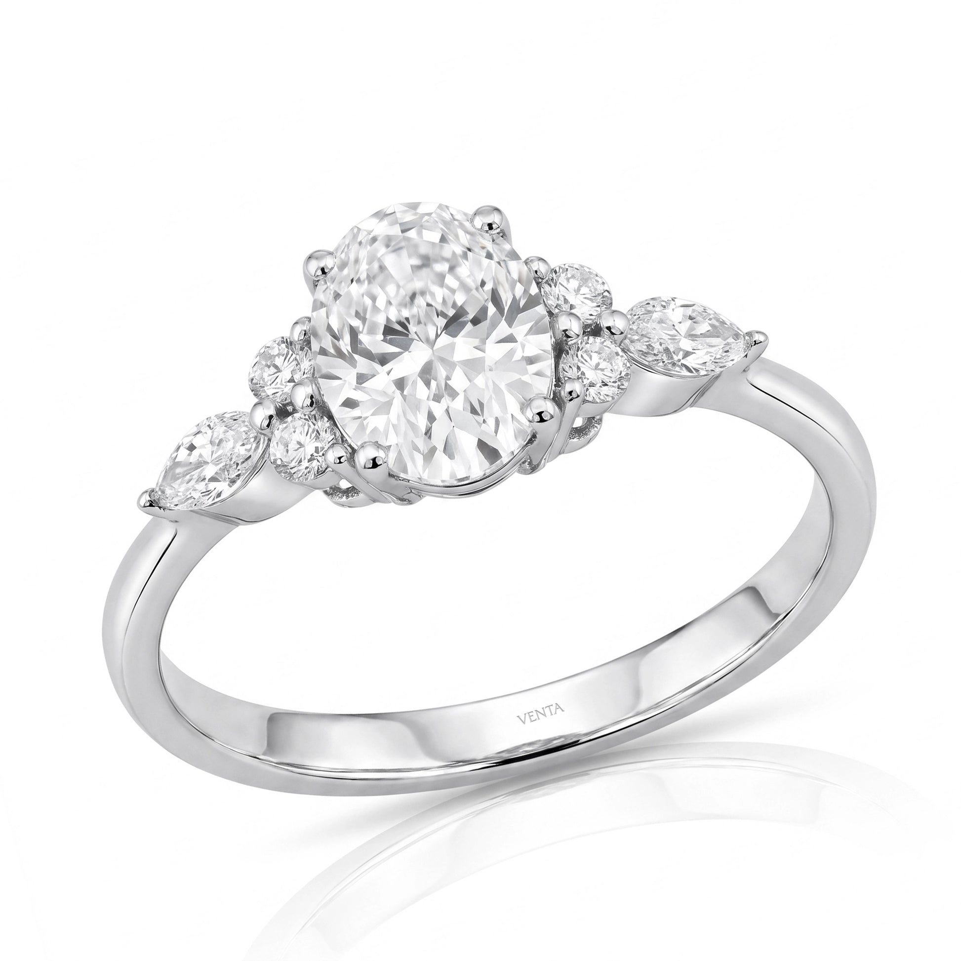 1,23 Karat Tasarım Tektaş Pırlanta Yüzük, F Renk SI - Venta Jewelry
