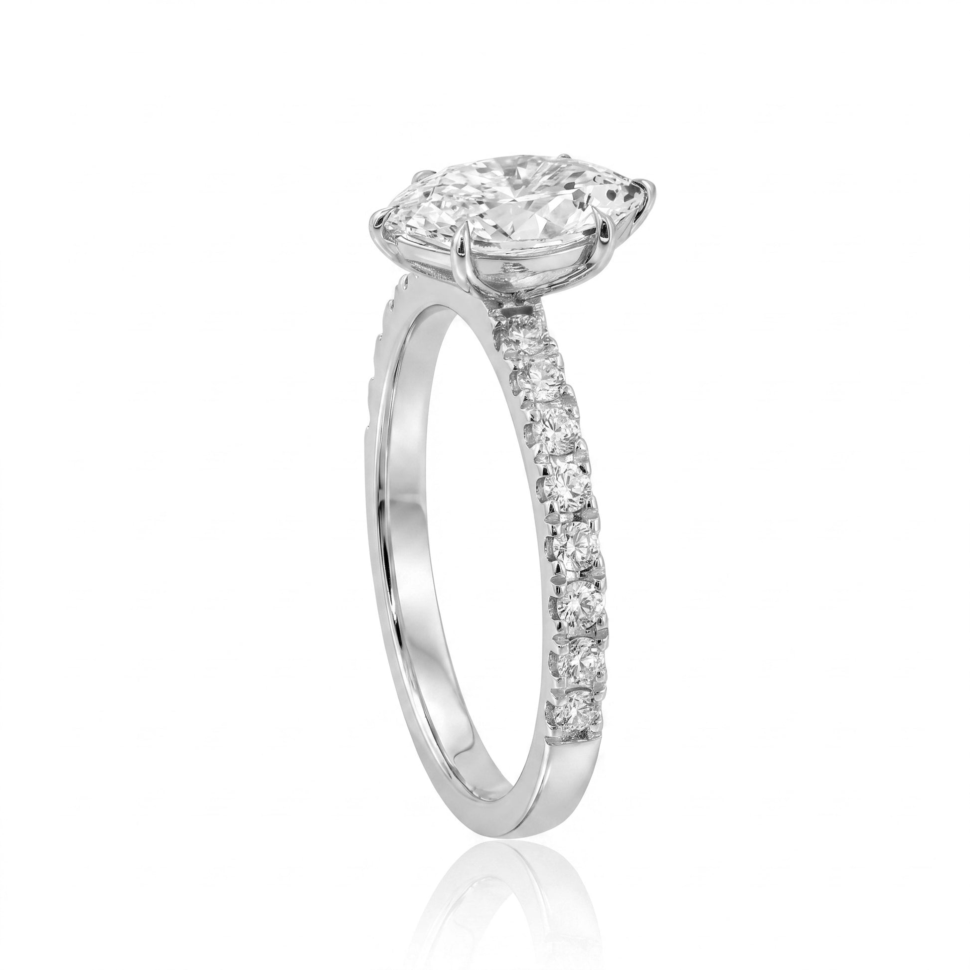 HRD Certified 0.40 Carat D Color Solitaire Diamond Ring "Belur"