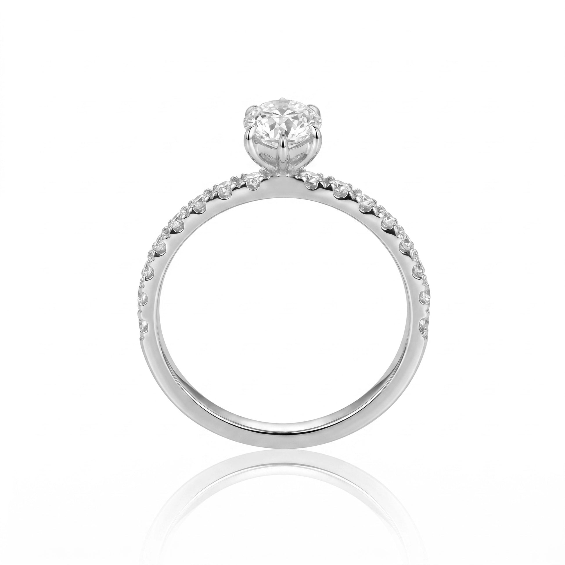 HRD Certified 0.40 Carat D Color Solitaire Diamond Ring "Belur"