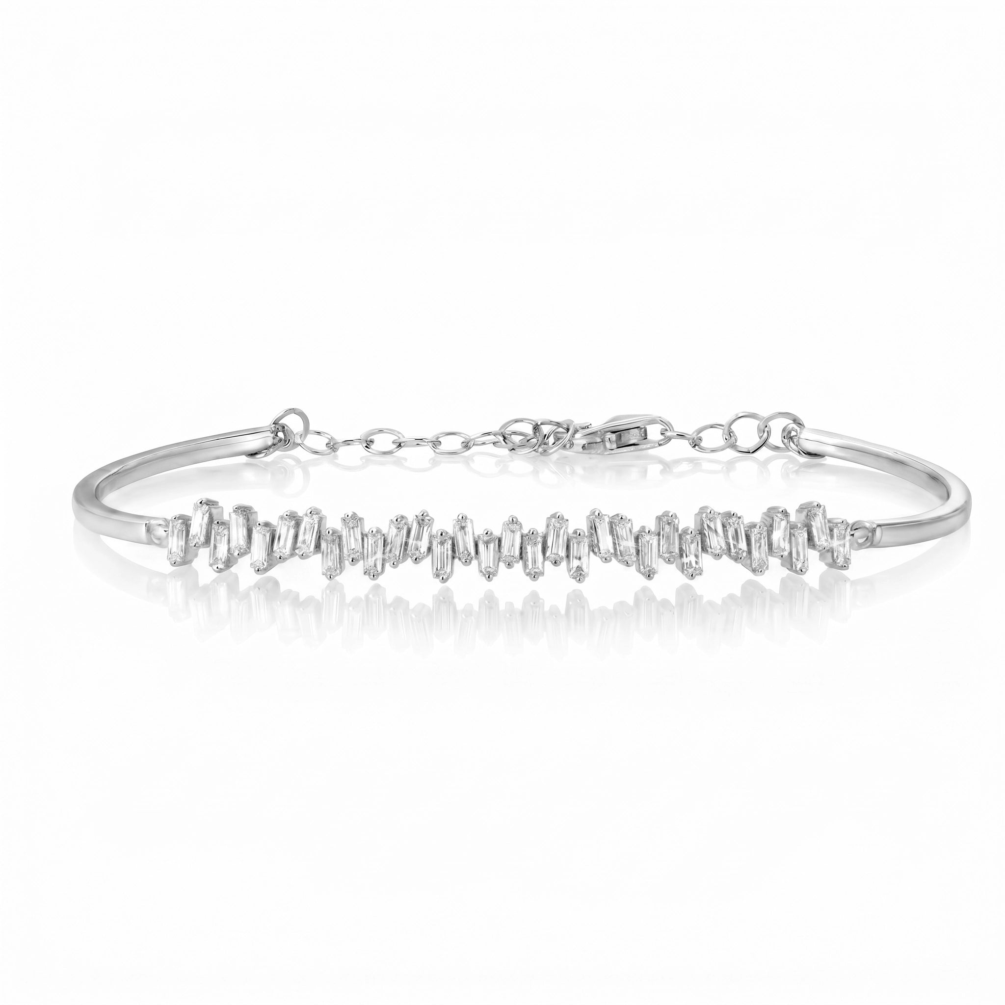 1.36 Carat Baguette Diamond Bracelet