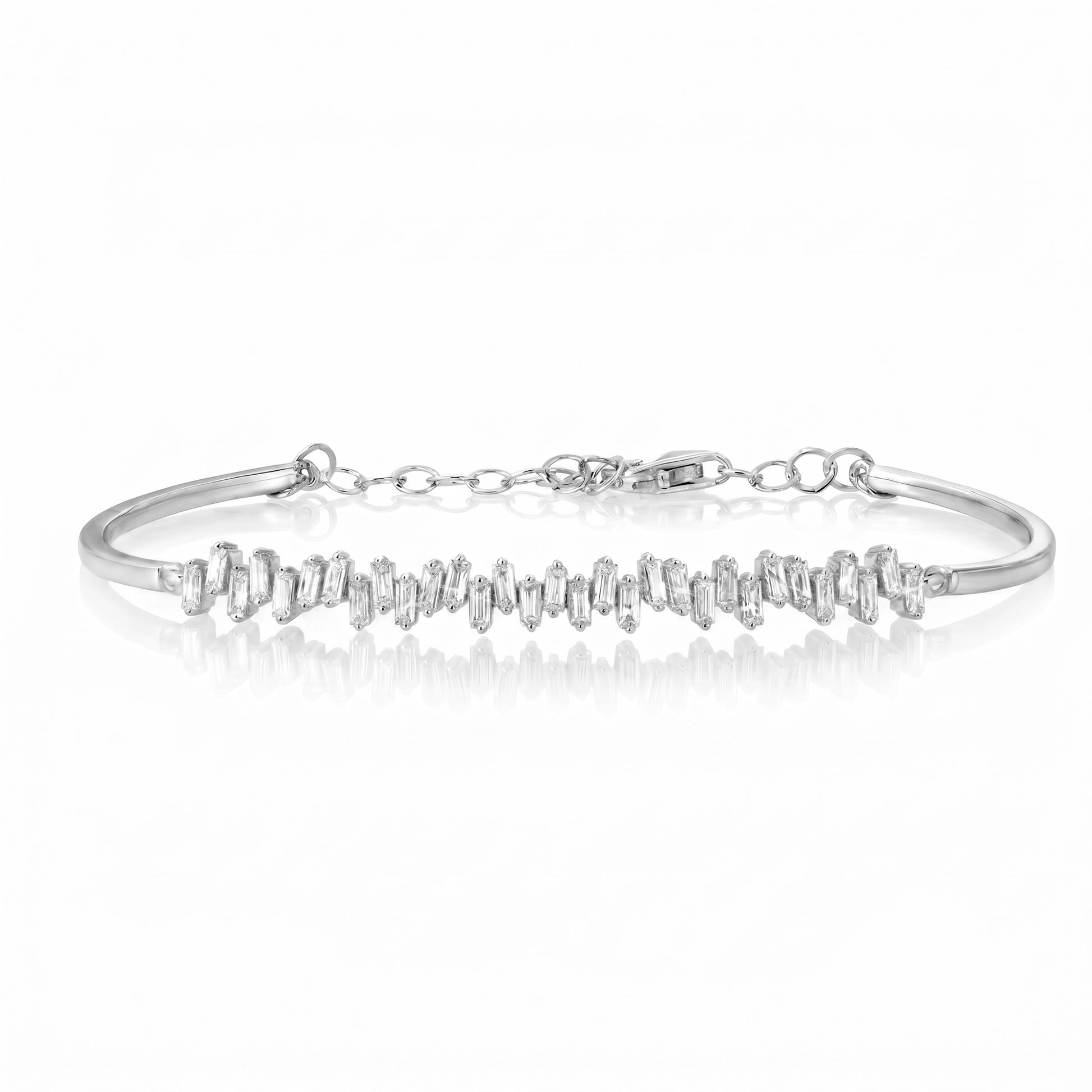 1.36 Carat Baguette Diamond Bracelet