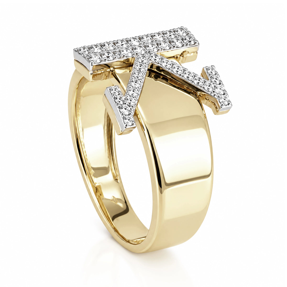 0.09 Carat Diamond Letter Ring "B"
