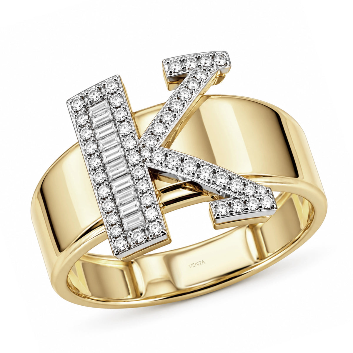 0.09 Carat Diamond Letter Ring "B"
