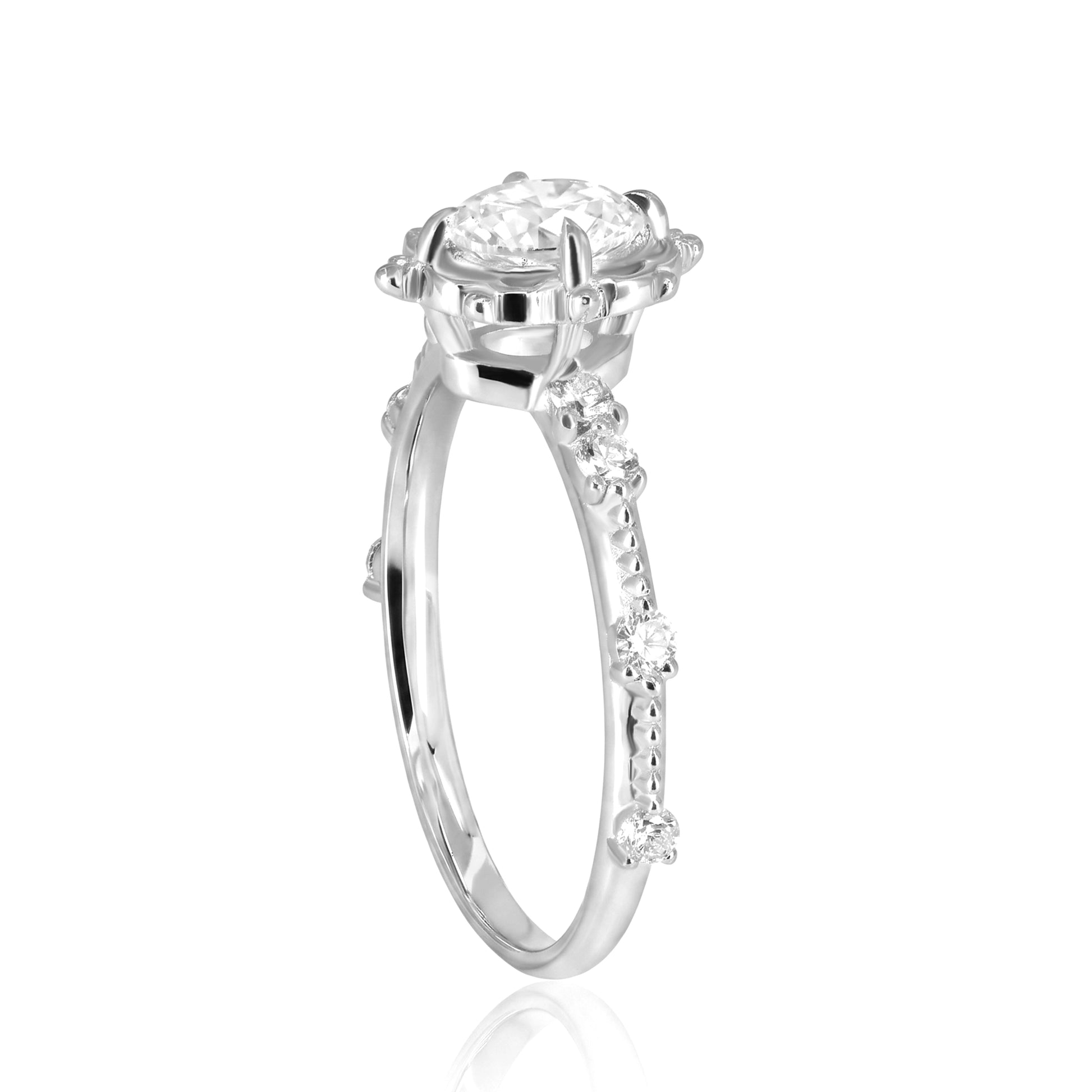 HRD Certified 0.40 Carat D Color Solitaire Diamond Ring "Belur"