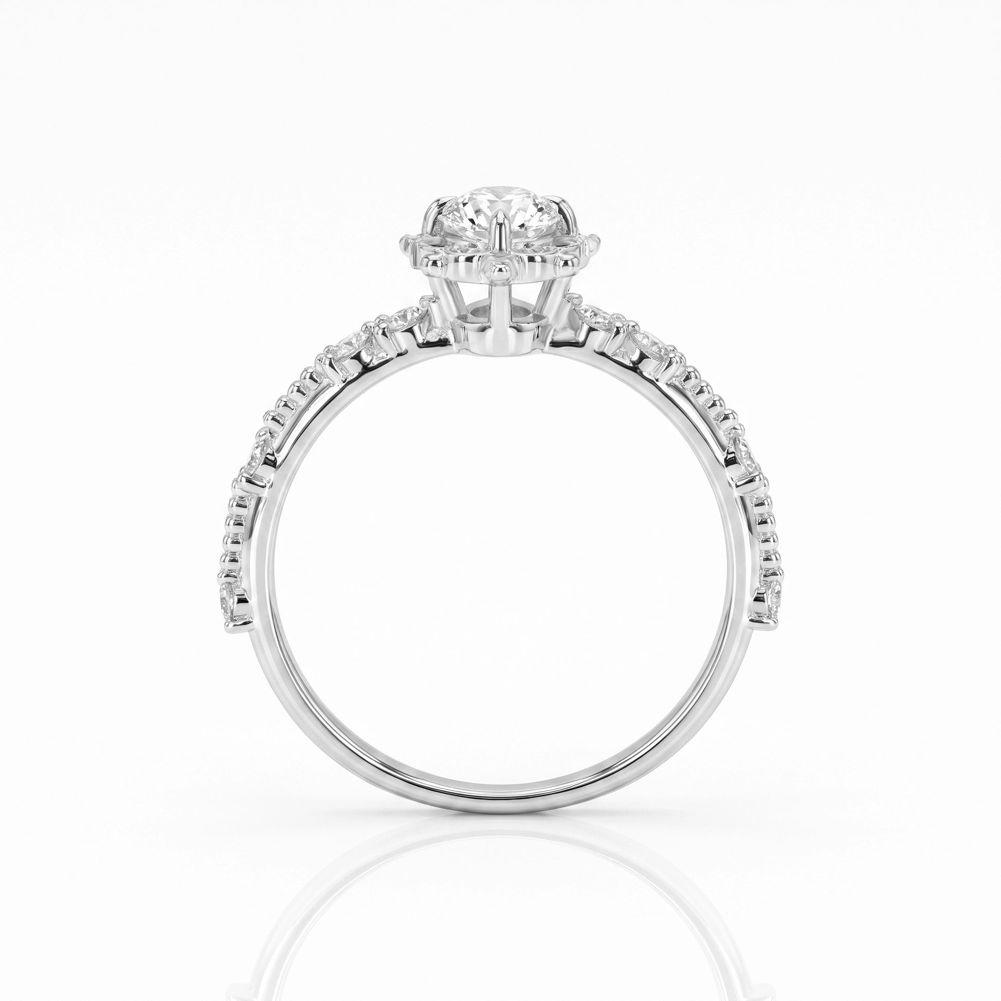 HRD Certified 0.40 Carat D Color Solitaire Diamond Ring "Belur"