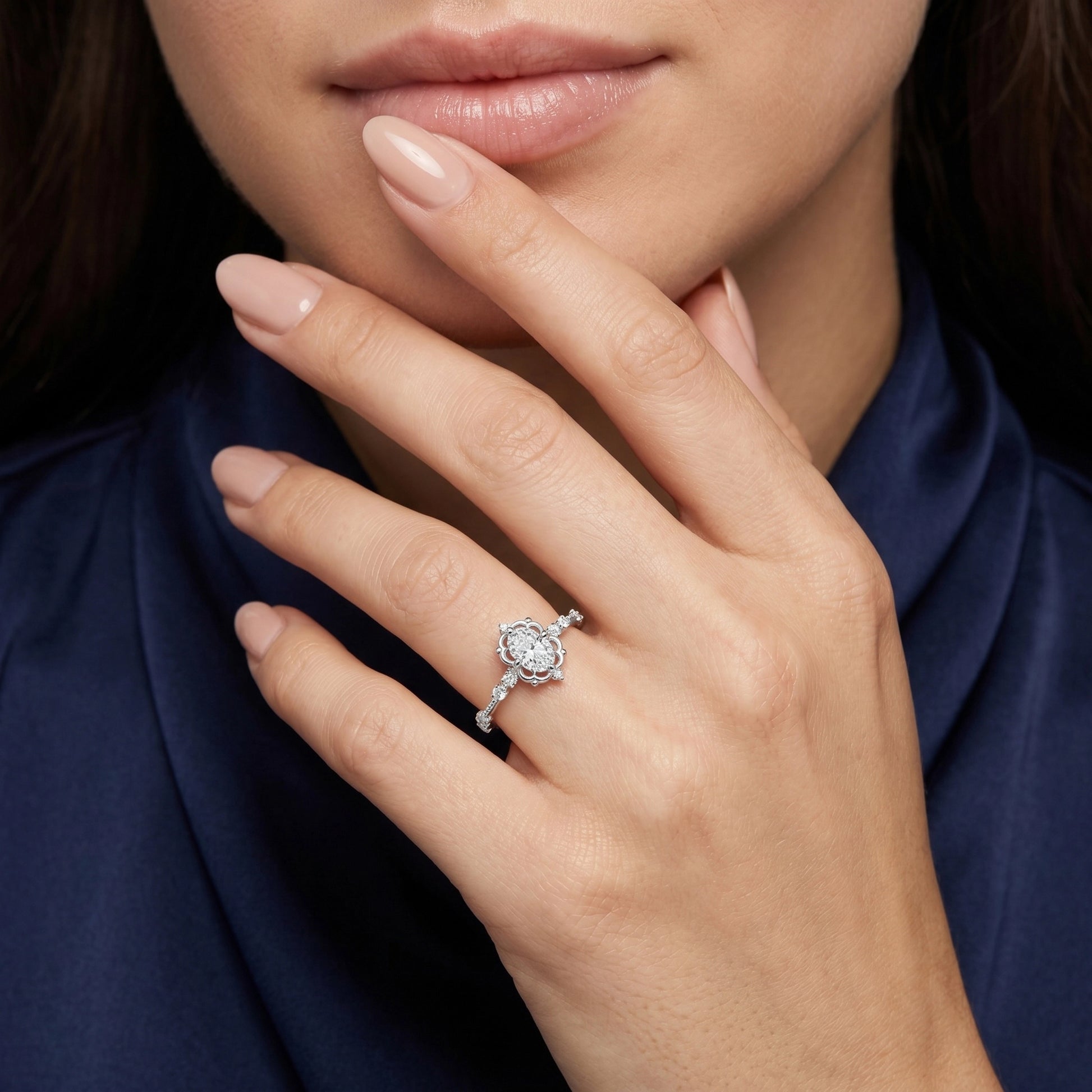 HRD Certified 0.40 Carat D Color Solitaire Diamond Ring "Belur"