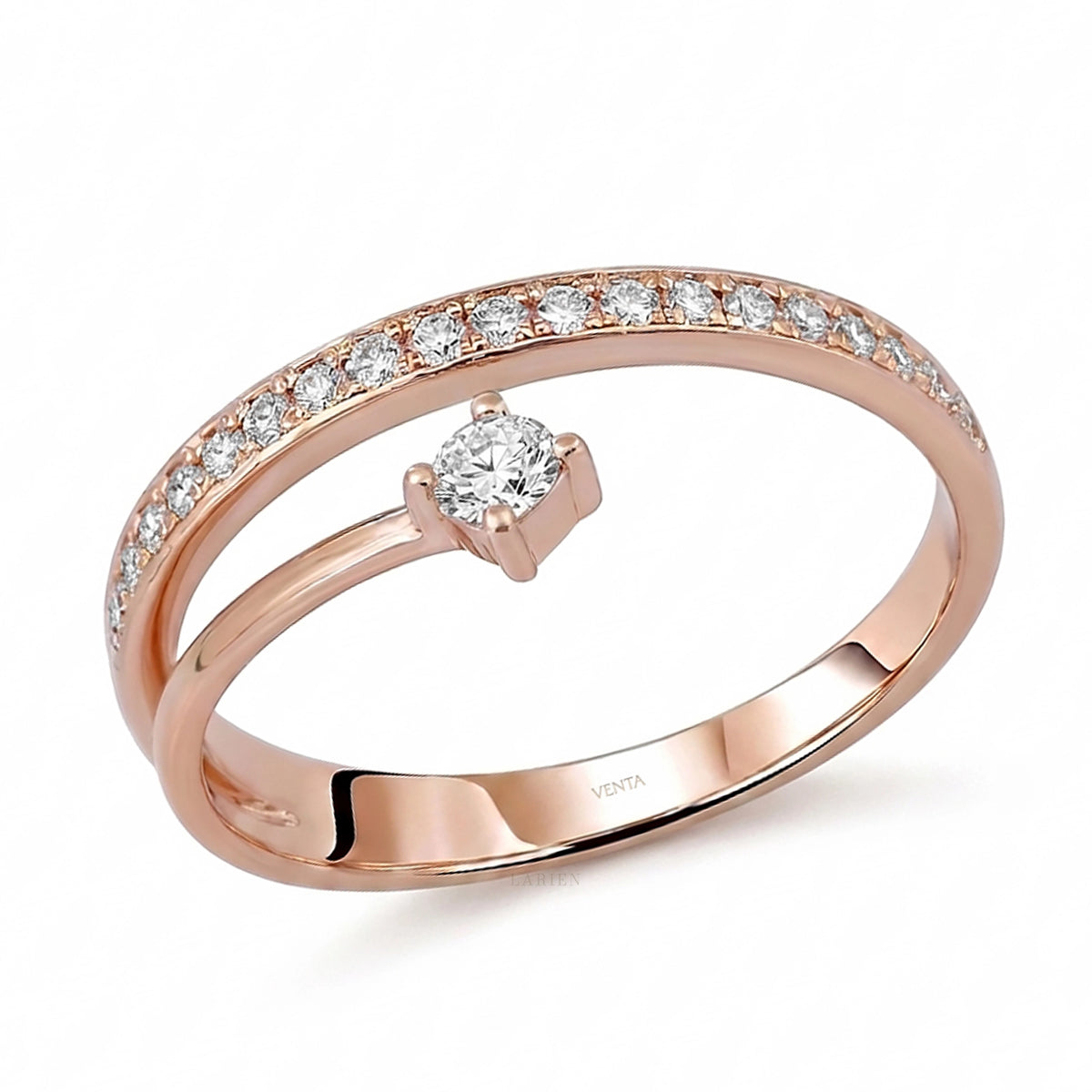 0,31 Karat Tasarım Pırlanta Yüzük, F Renk SI - Venta Jewelry
