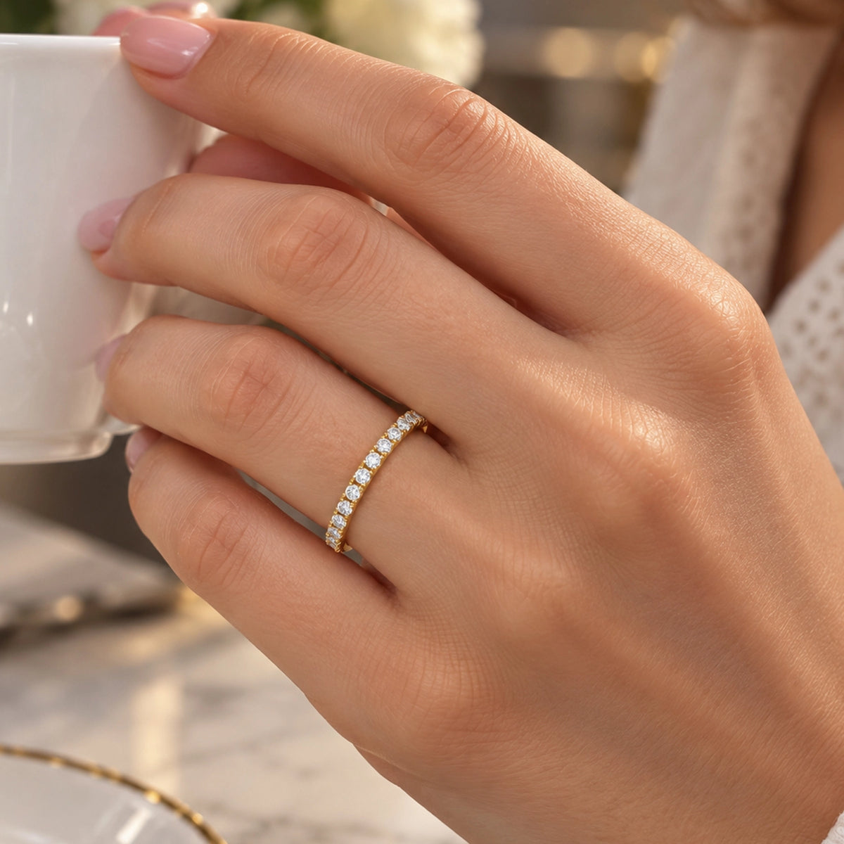 0.30 Carat Half-Circle Diamond Ring "Veca"
