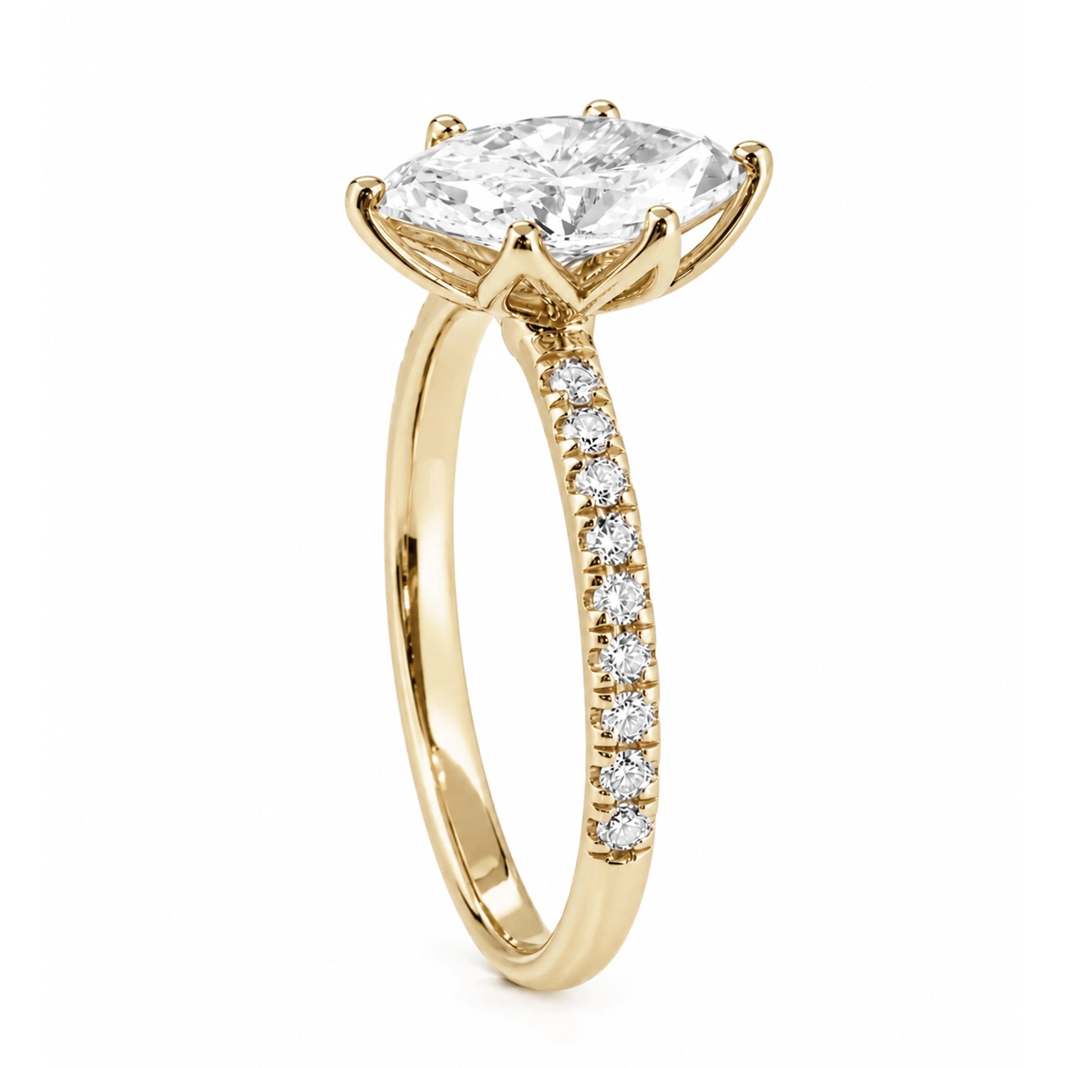 0.19 Carat Designer Solitaire Diamond Ring alternatif görünüm