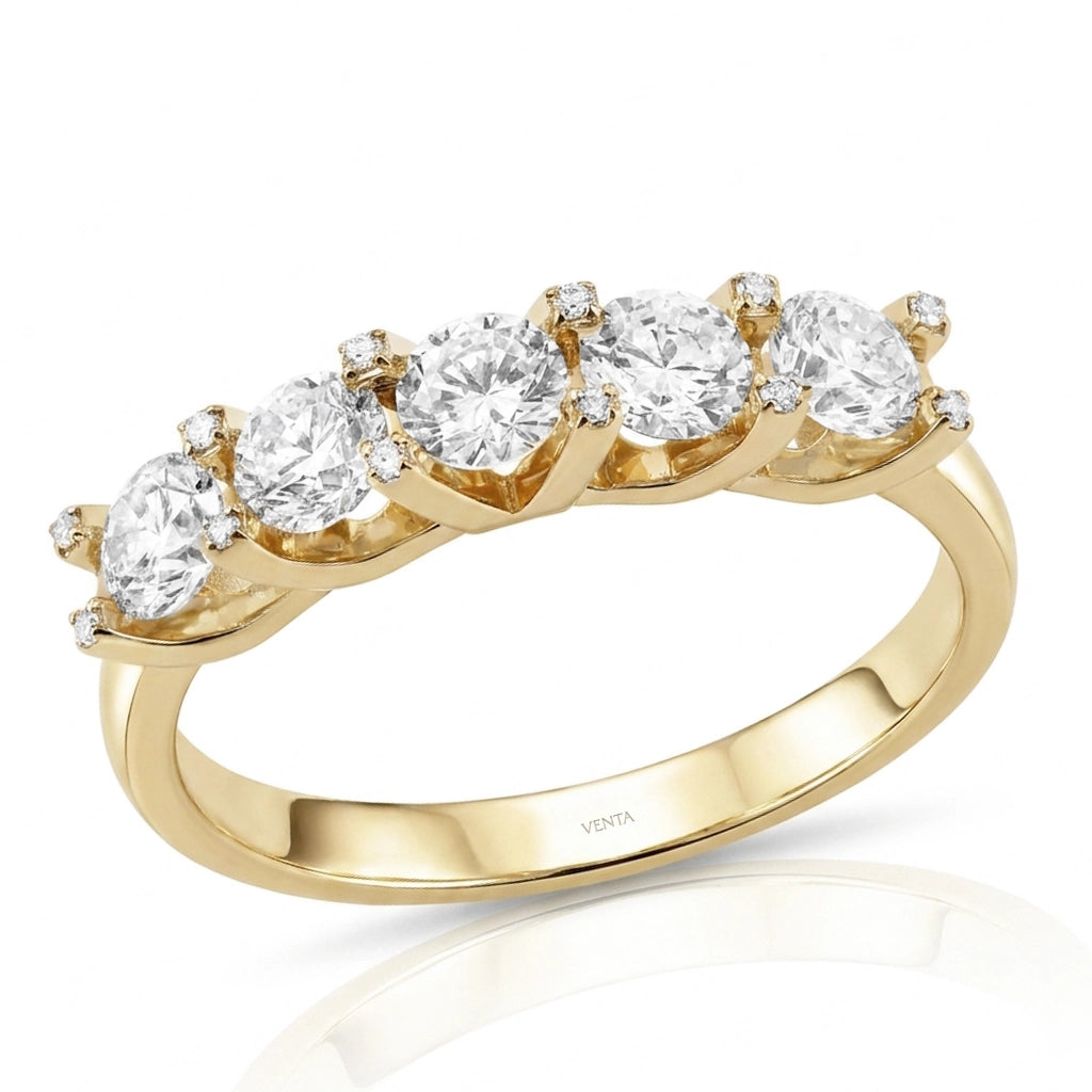 1.80 Carat Five-Stone Diamond Ring "Ayşin"
