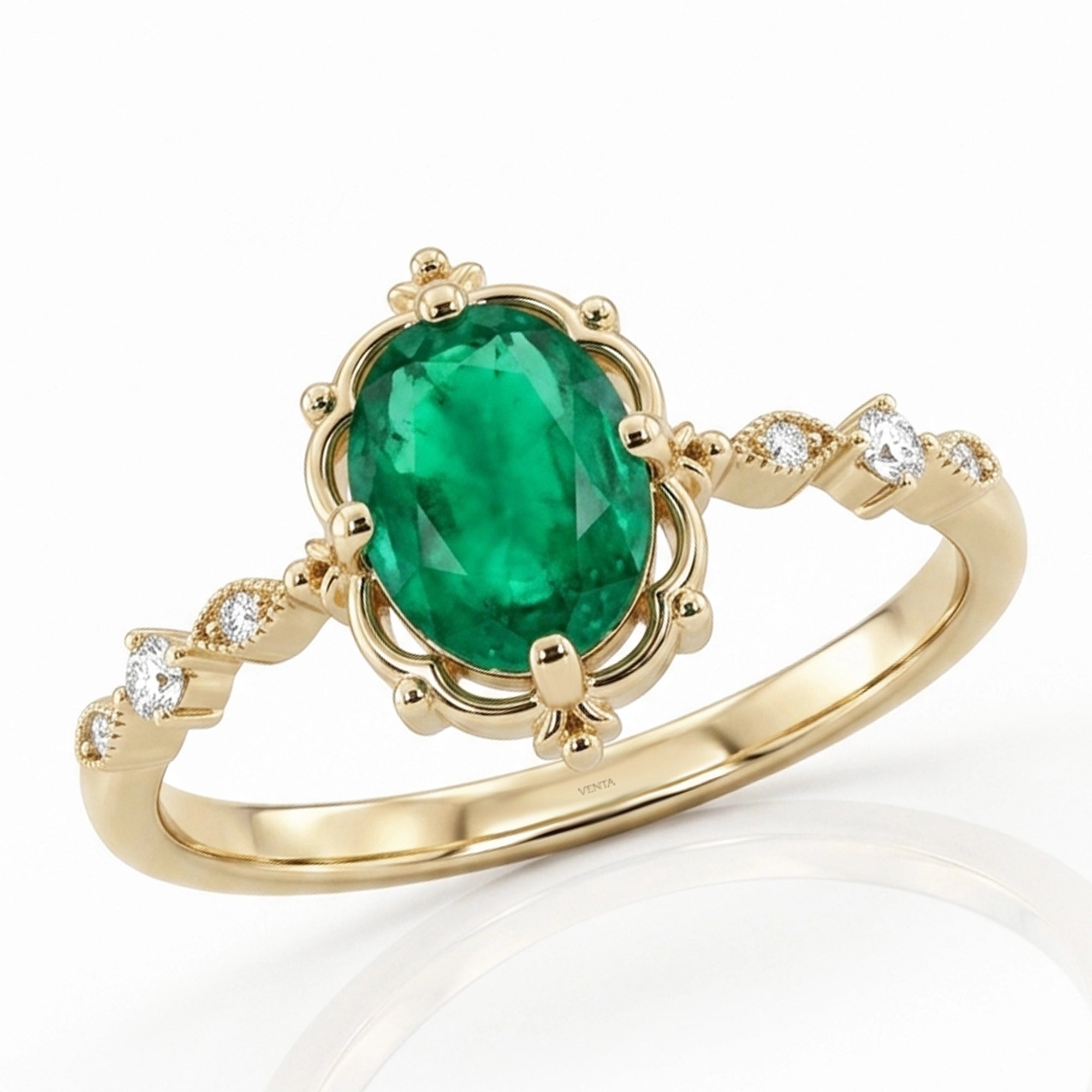 0.11 Carat Sapphire Diamond Ring
