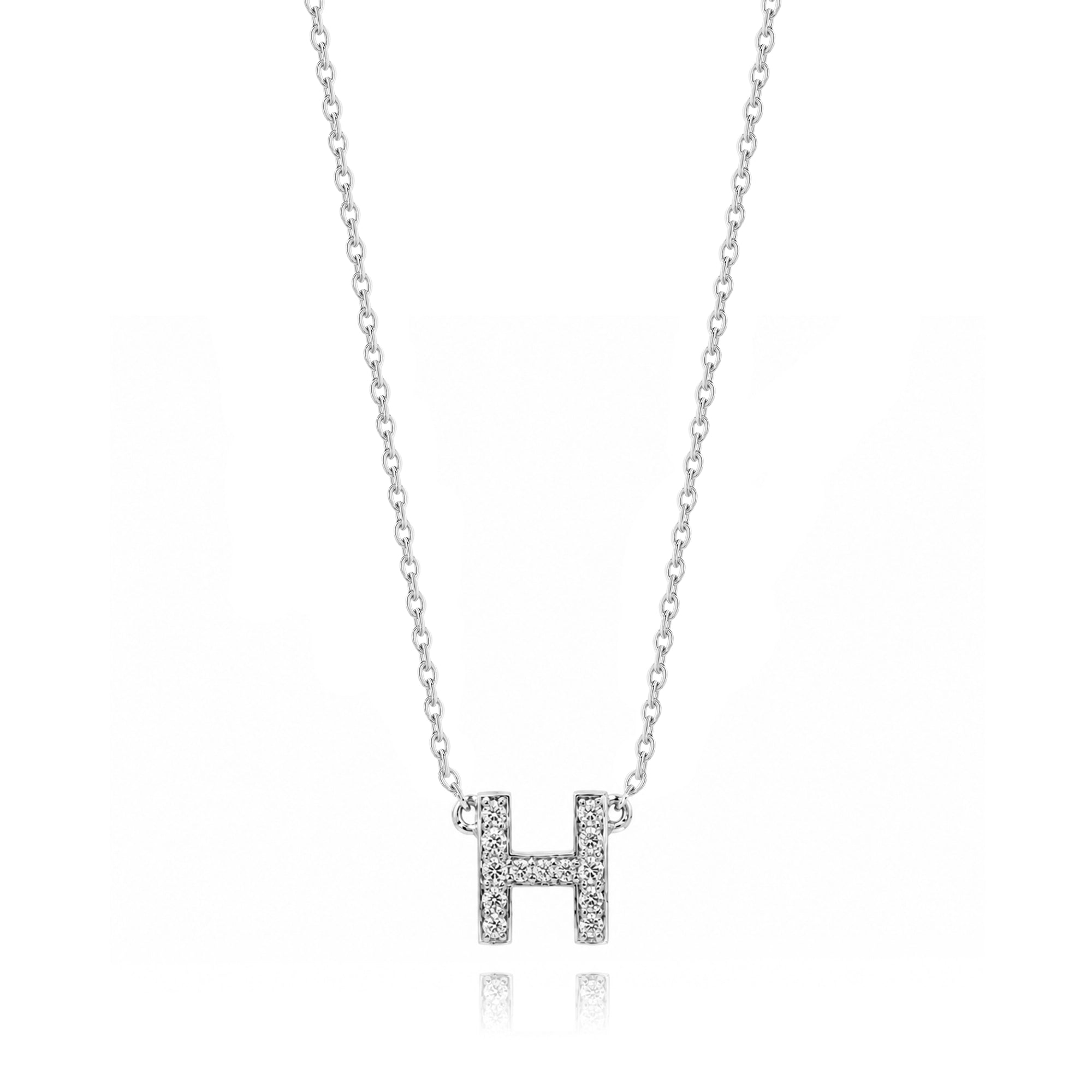 0,05 Karat Pırlantalı Harfli Kolye "H"