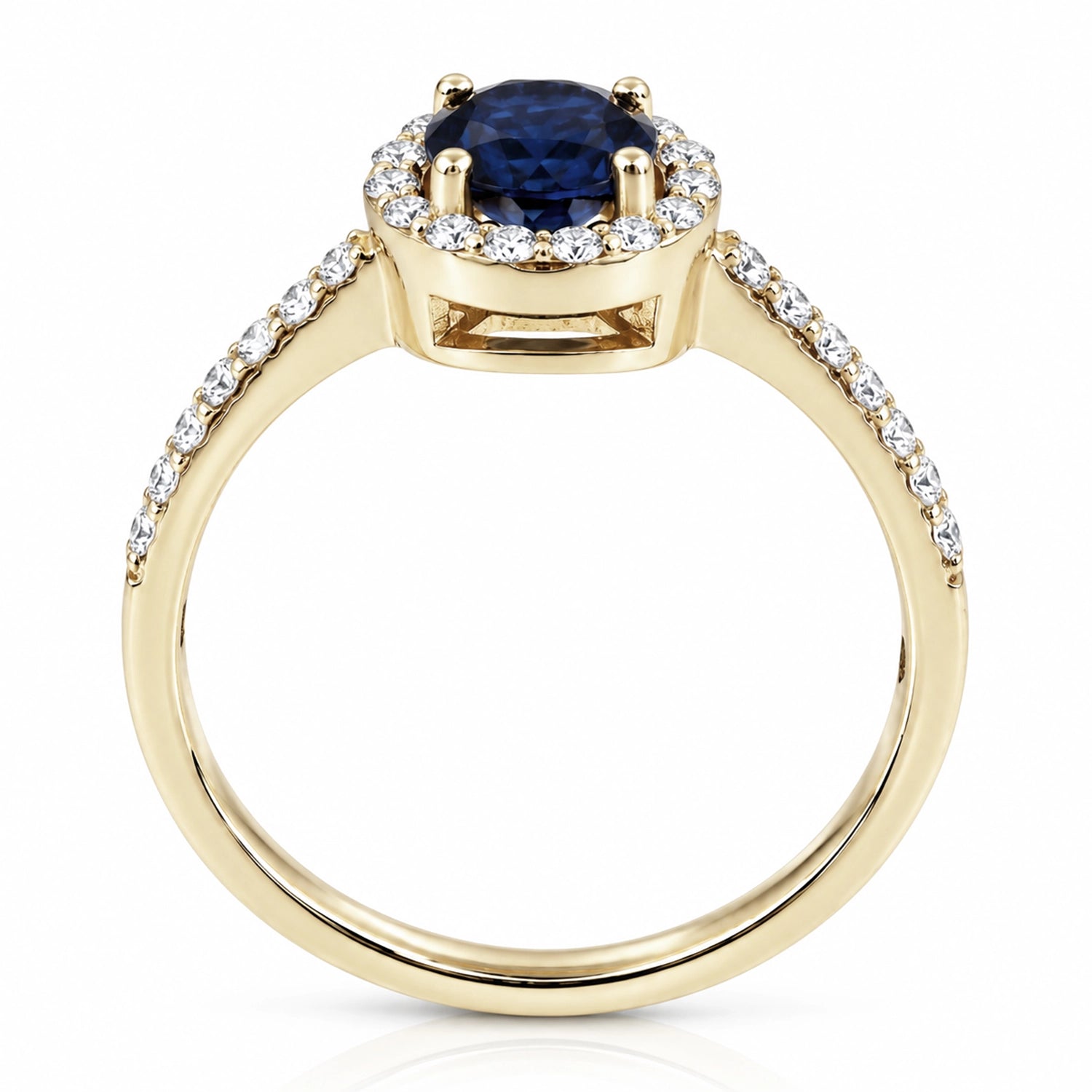 1,10 Karat Renkli Taşlı Safir Pırlantalı Yüzük

