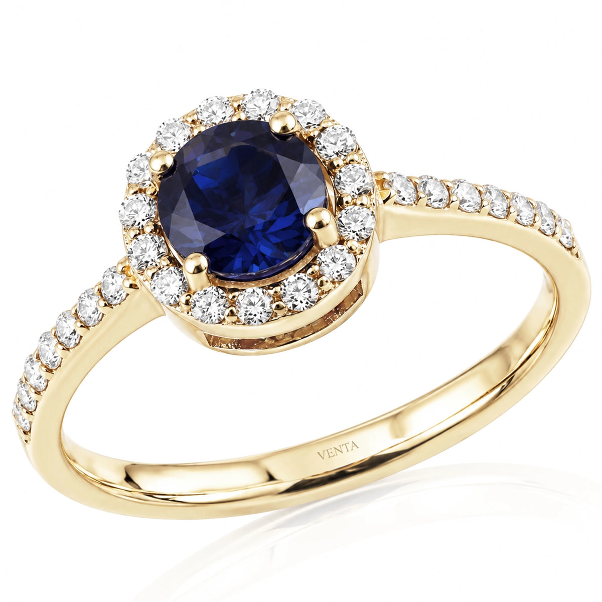 1,10 Karat Renkli Taşlı Safir Pırlantalı Yüzük
