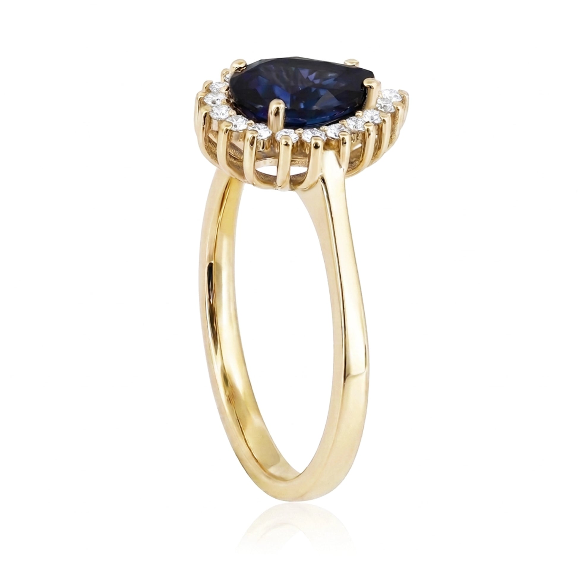 0.11 Carat Sapphire Diamond Ring