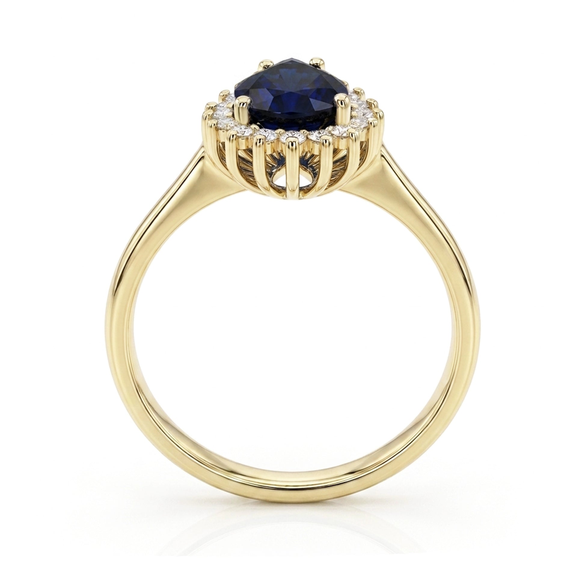 0.11 Carat Sapphire Diamond Ring