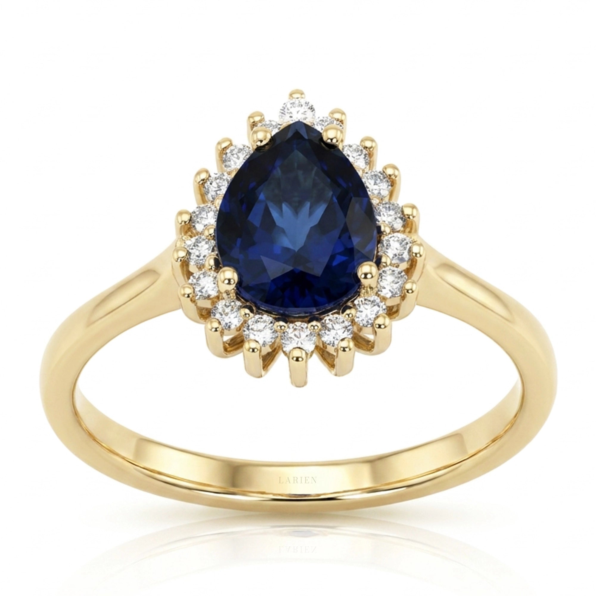 0.11 Carat Sapphire Diamond Ring