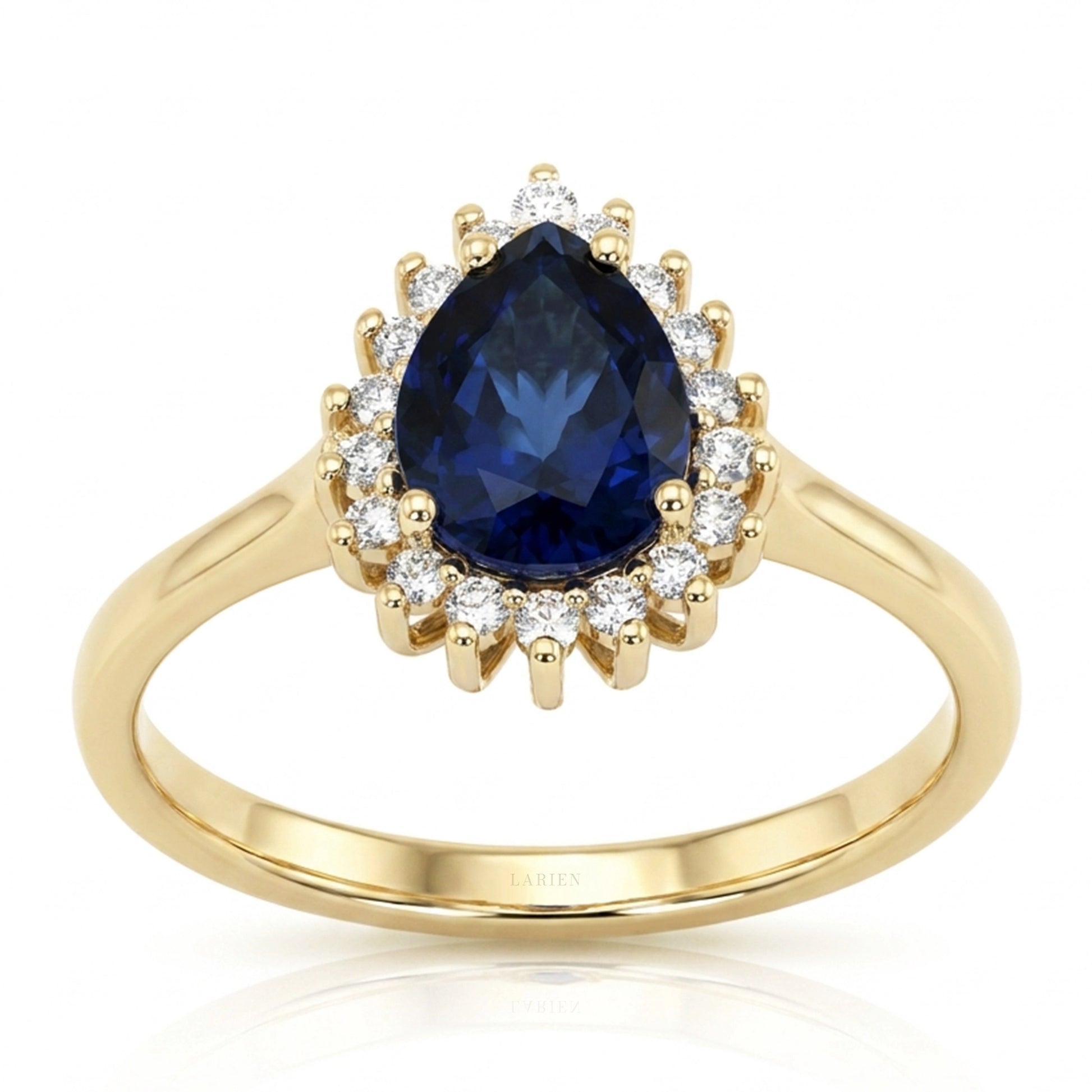 0.11 Carat Sapphire Diamond Ring