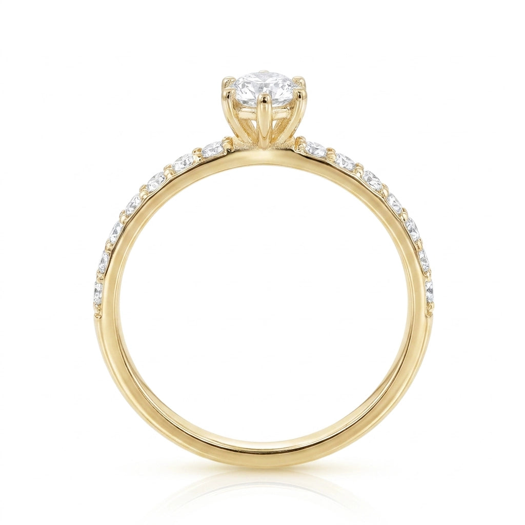 HRD Certified 0.40 Carat D Color Solitaire Diamond Ring "Belur"