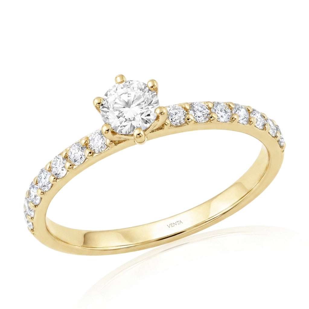 HRD Certified 0.40 Carat D Color Solitaire Diamond Ring "Belur"