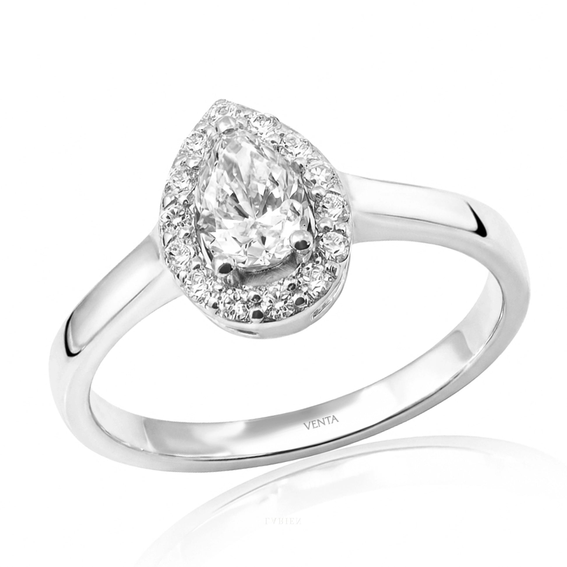 0,66 Karat Tasarım Pırlanta Yüzük, F Renk SI - Venta Jewelry
