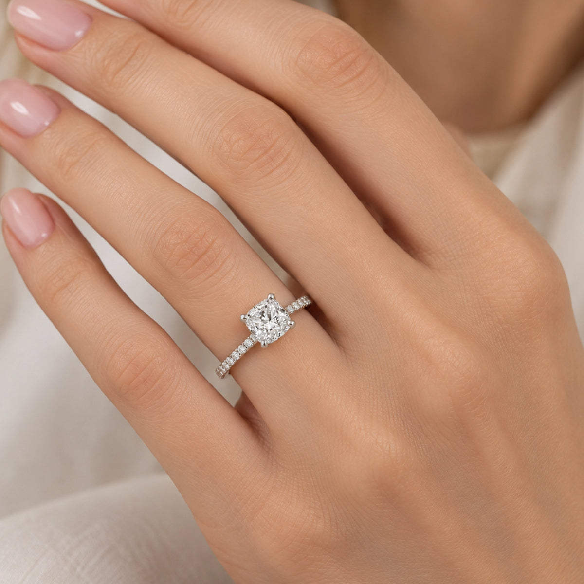 HRD Certified 0.40 Carat D Color Solitaire Diamond Ring "Belur"

