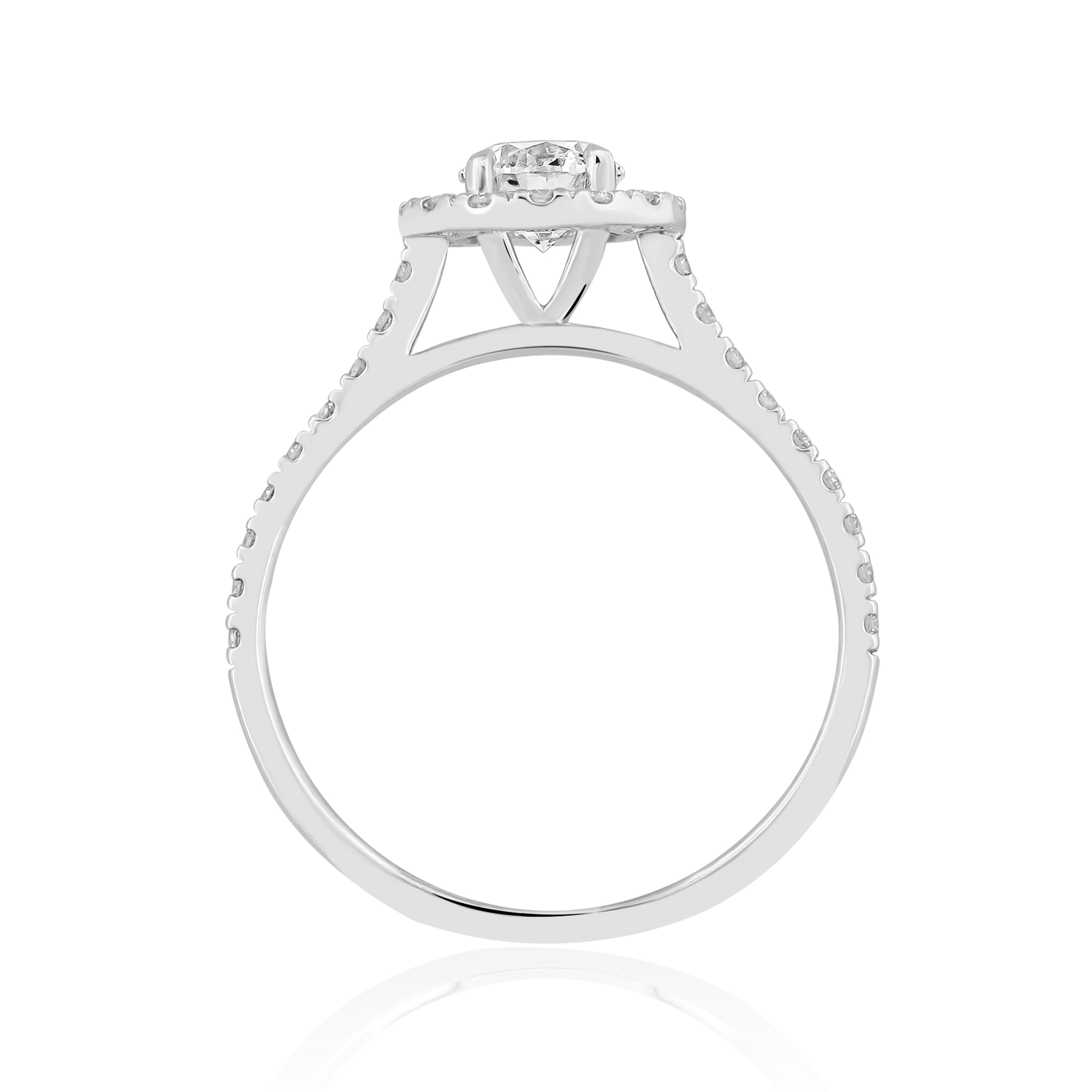 HRD Sertifikalı 0,80 Karat Kolu Taşlı Tektaş Pırlanta Yüzük