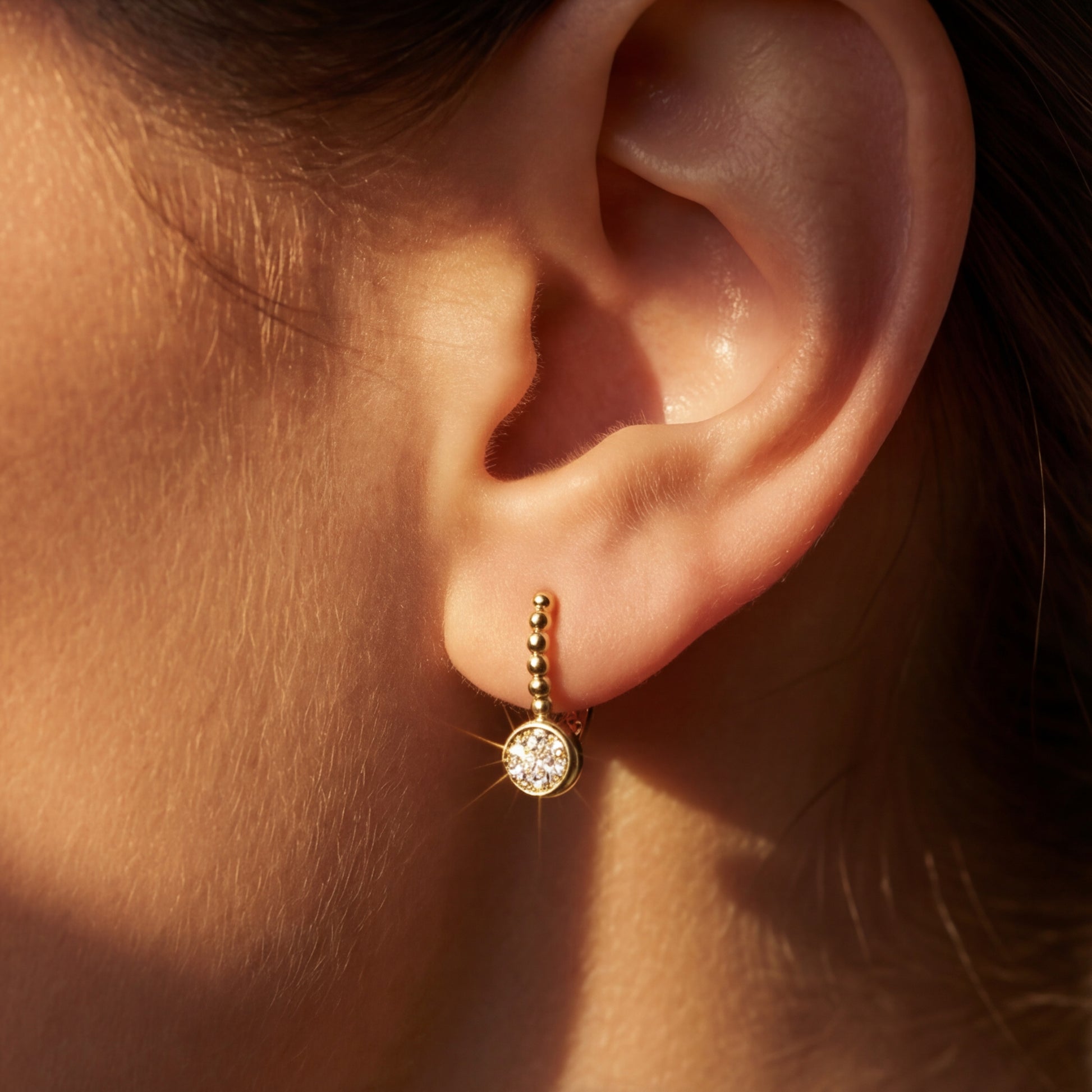 0,15 Karat Pırlanta Küpe