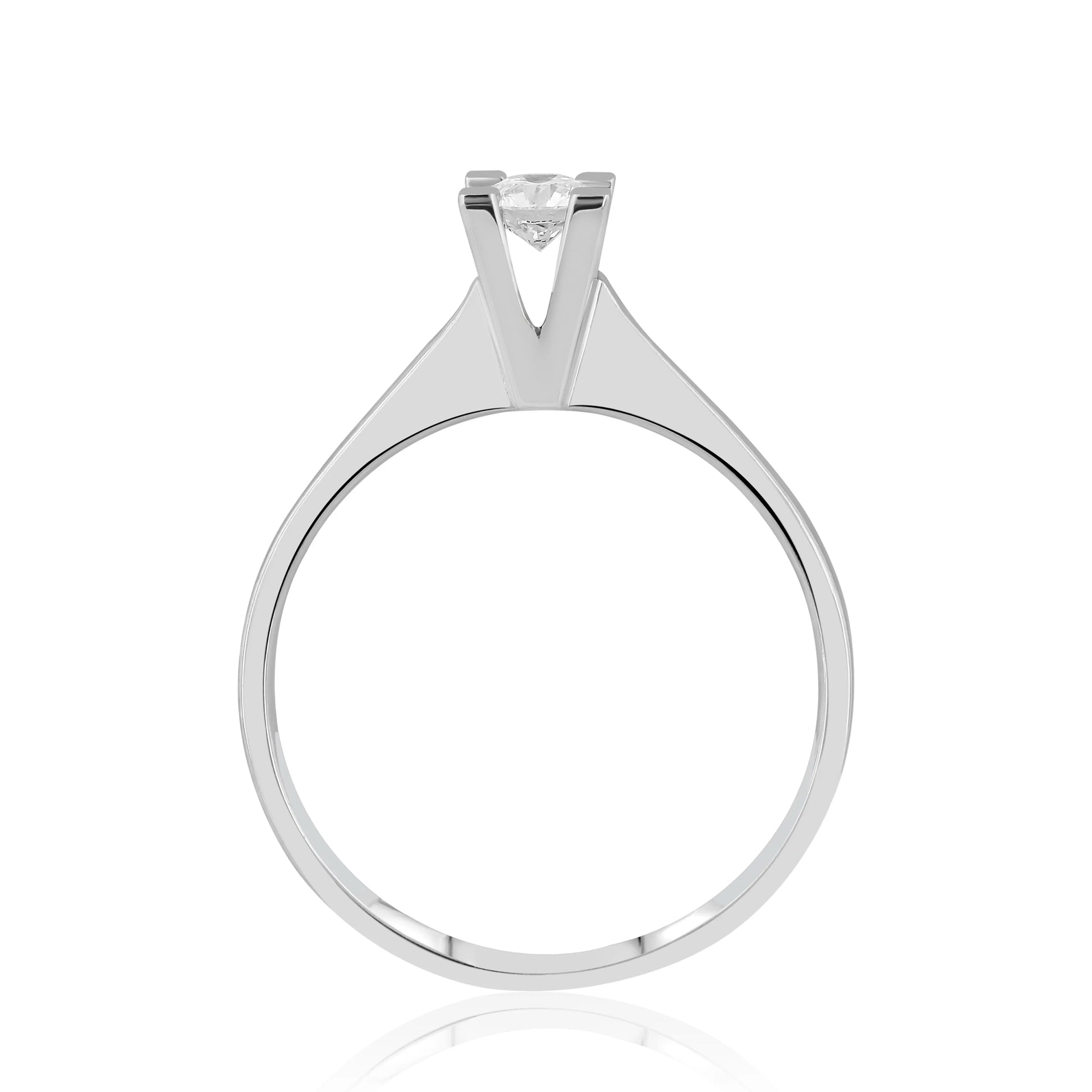 HRD Sertifikalı 0,20 Karat Tektaş Pırlanta Yüzük "Liya", F Renk SI2 - Venta Jewelry
