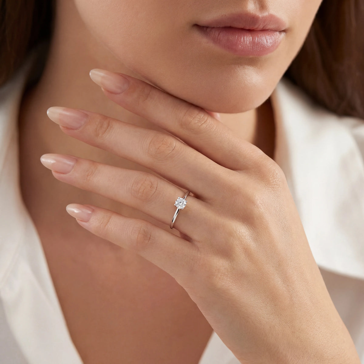 Hrd Sertifikalı 0,30 Karat E Renk Tektaş Pırlanta Yüzük, E Renk SI1 - Venta Jewelry
