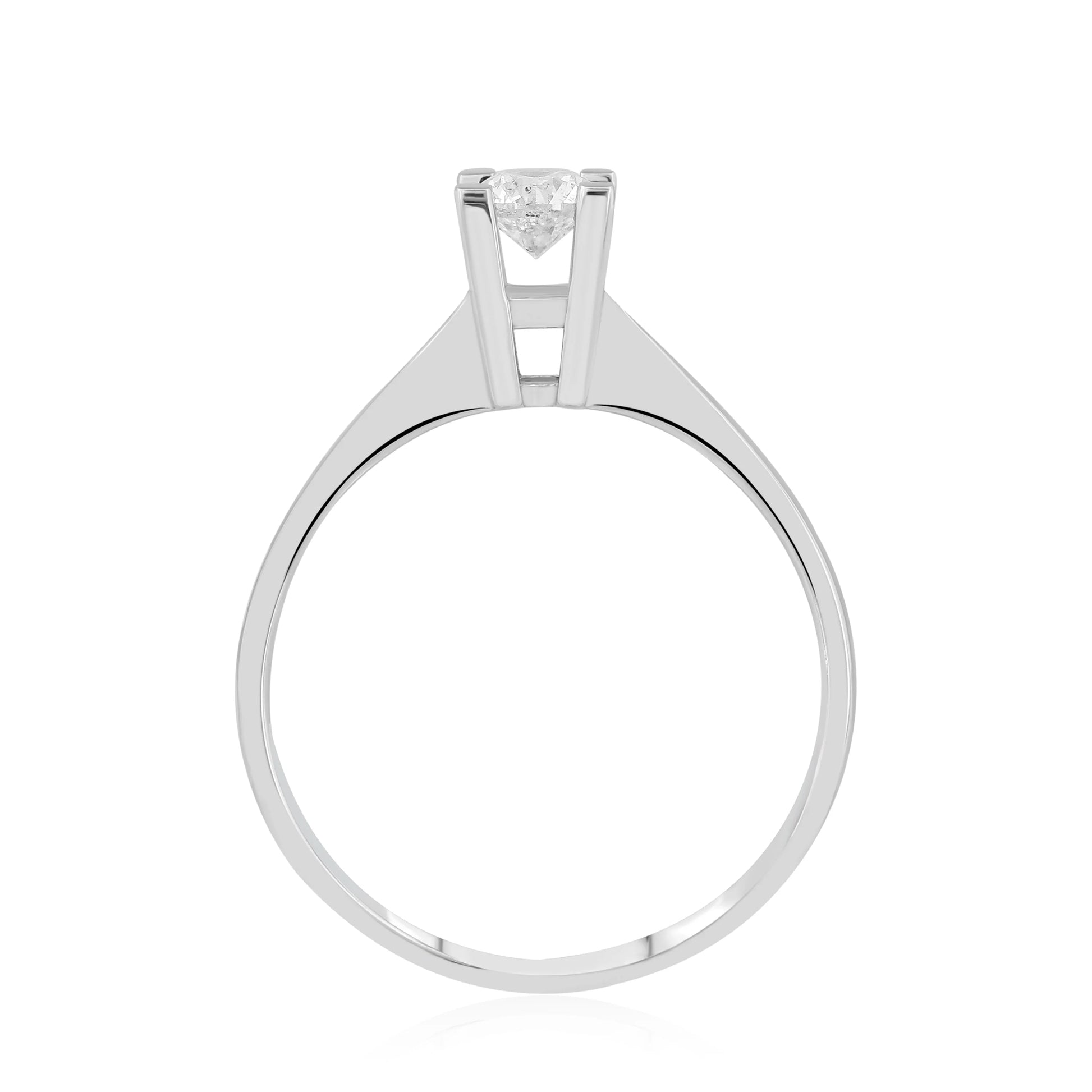 HRD Sertifikalı 0,30 Karat F Renk Tektaş Pırlanta Yüzük "Belur" - Venta Jewelry