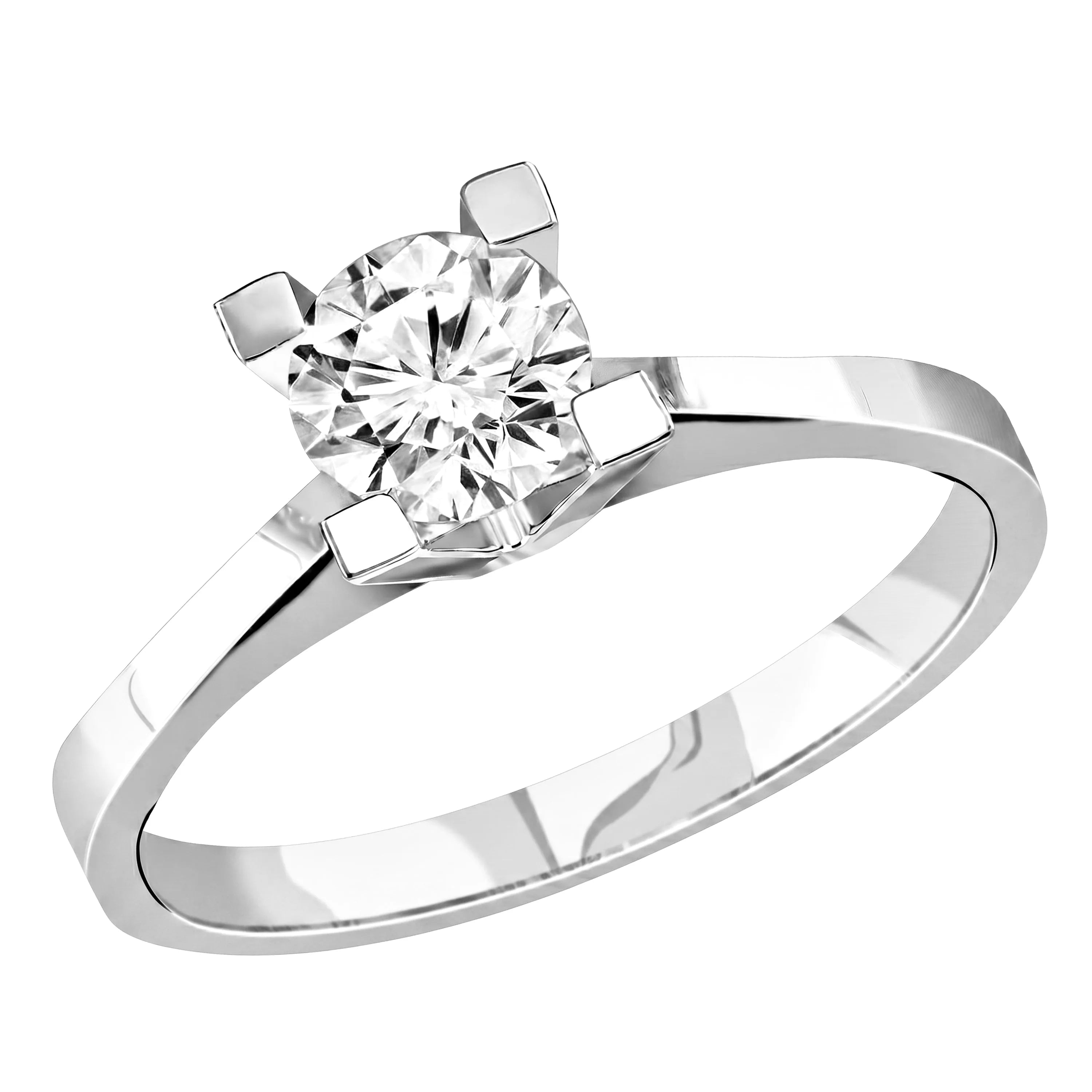 HRD Sertifikalı 0,30 Karat Tektaş Pırlanta Yüzük "Liya", D Renk VS2 - Venta Jewelry